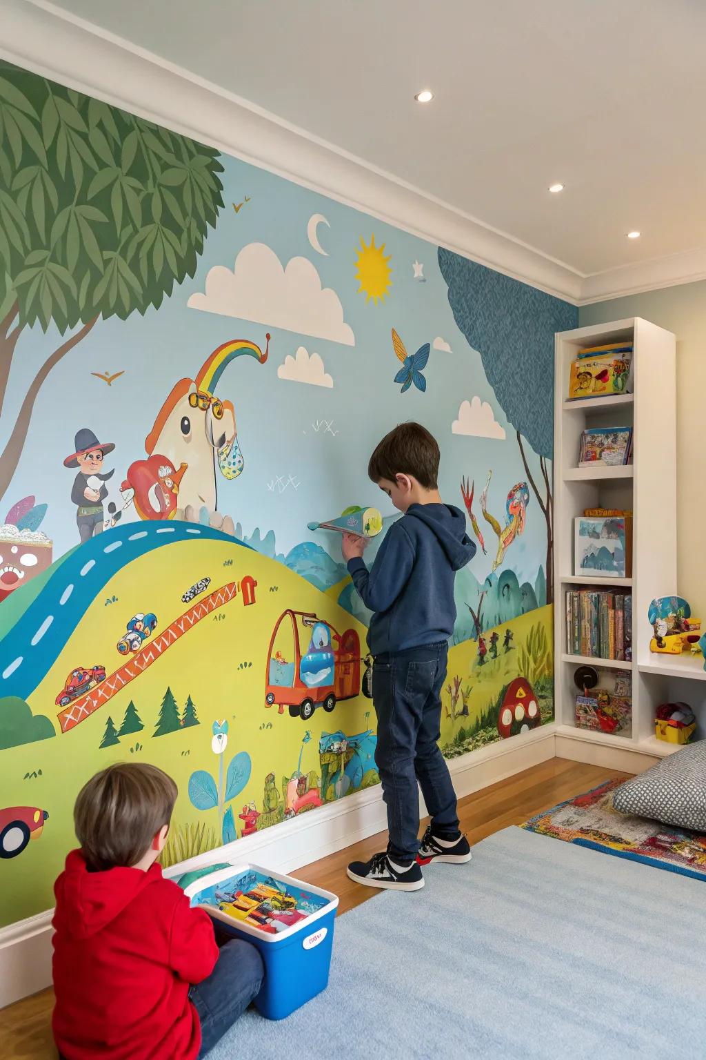 Wall murals turn walls into canvases of adventure.