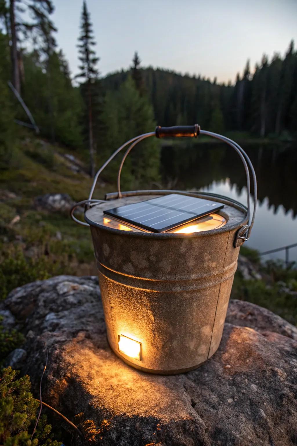 Illuminate your campsite sustainably with this solar-powered bucket light. Perfect for the eco-conscious adventurer.