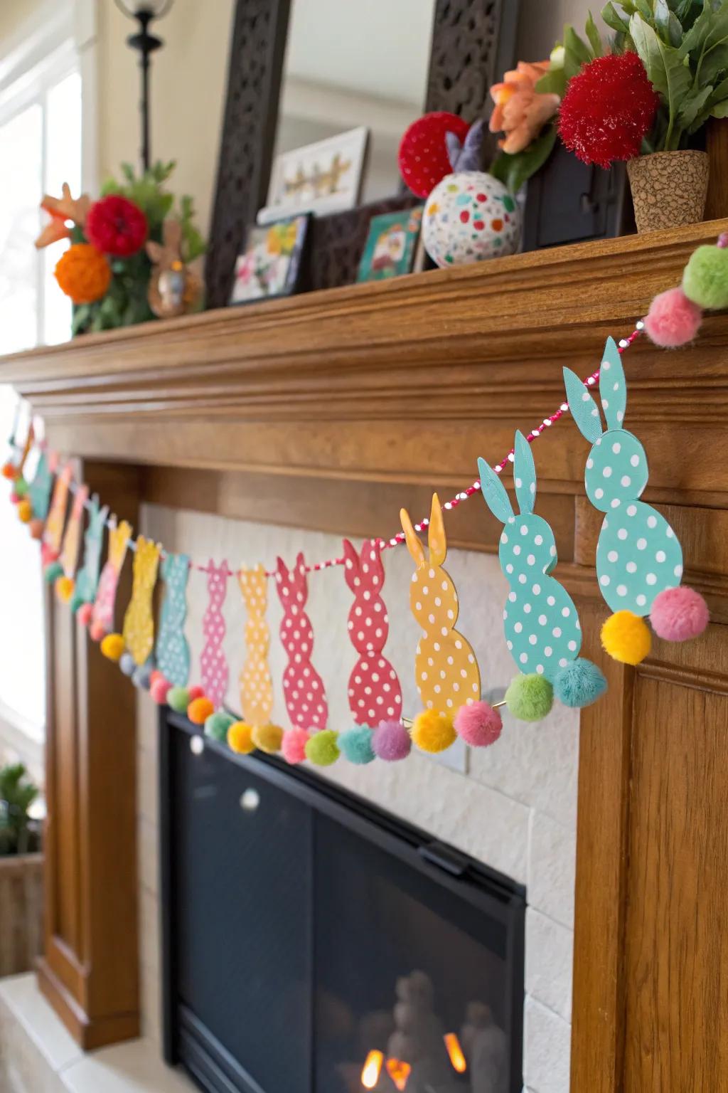 Add a touch of whimsy with this playful bunny garland.