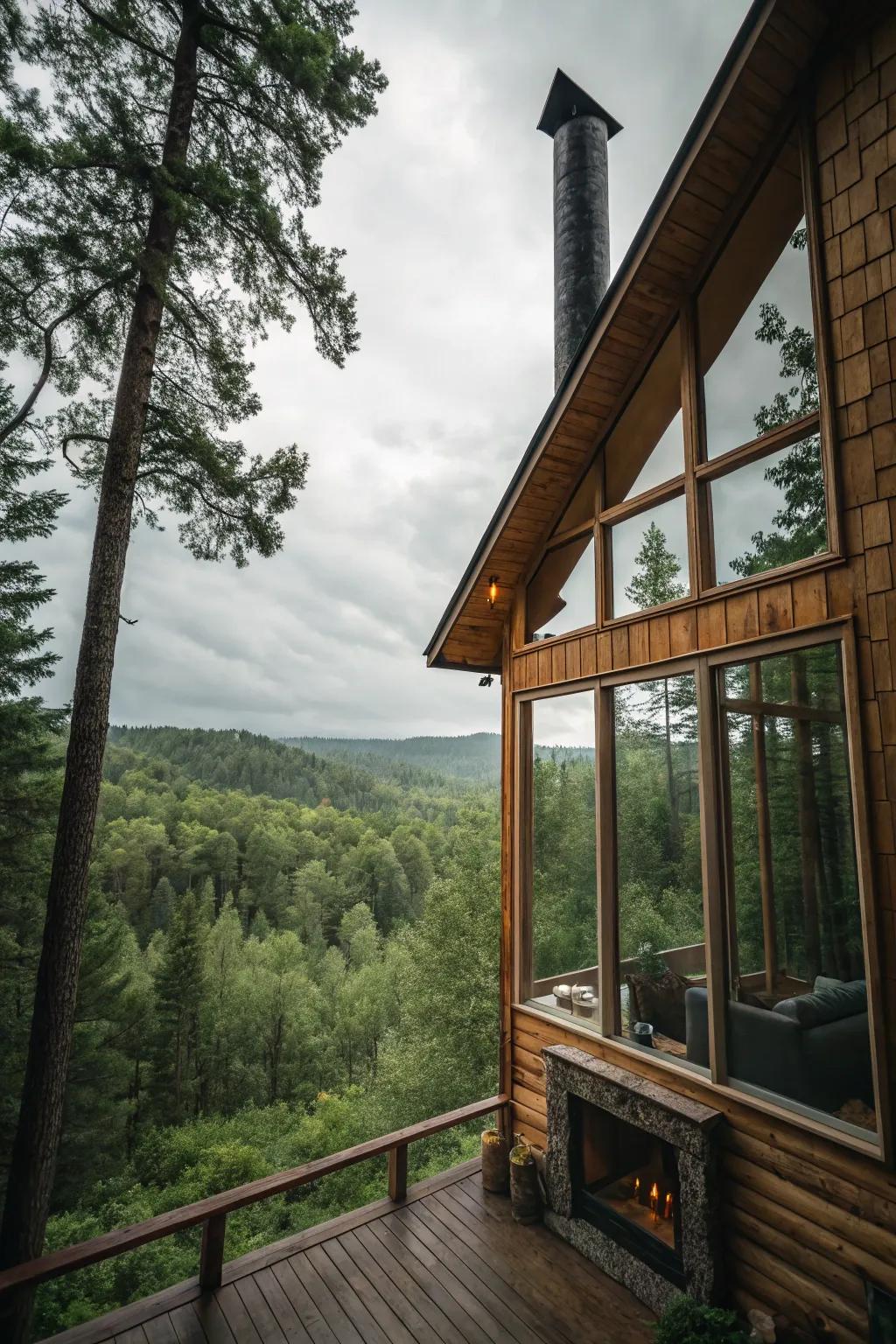 Large windows offering a seamless indoor-outdoor connection