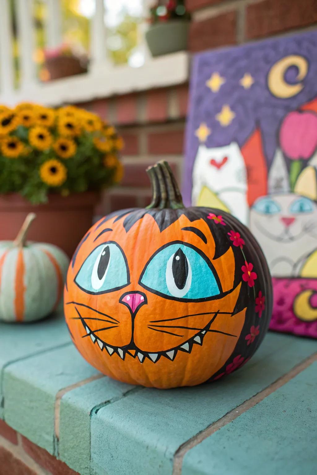 Bring your pumpkin to life with a cartoonish expression.