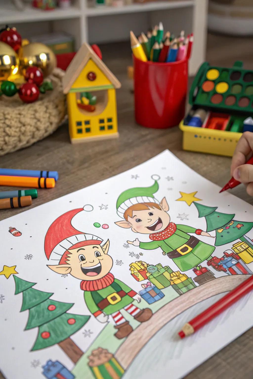 Add a sprinkle of magic with joyful elf drawings.