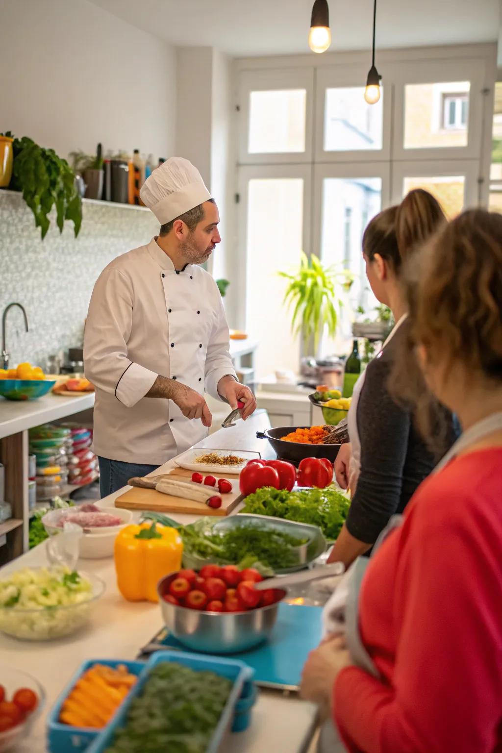 A cooking class that inspires culinary creativity.