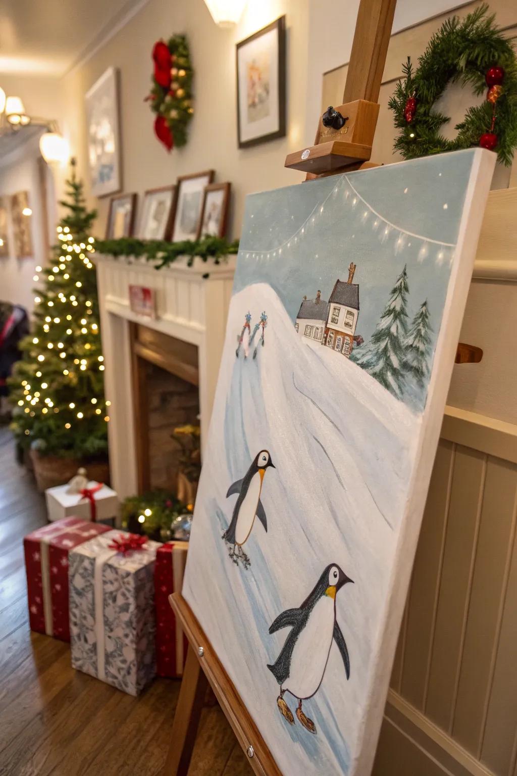 Bring a playful penguin party to your holiday decor!