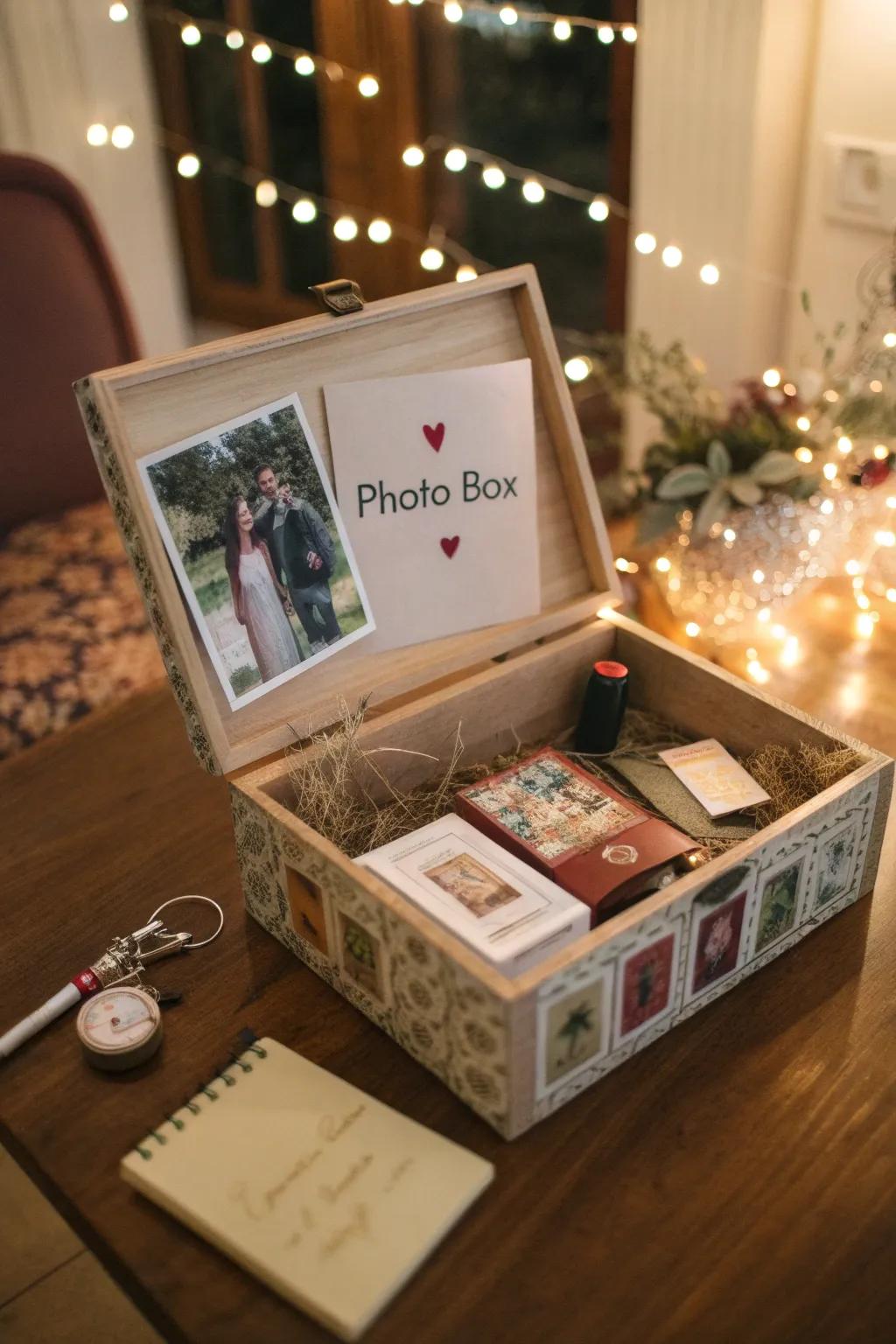 A personalized gift box from a cigar box makes for a thoughtful present.