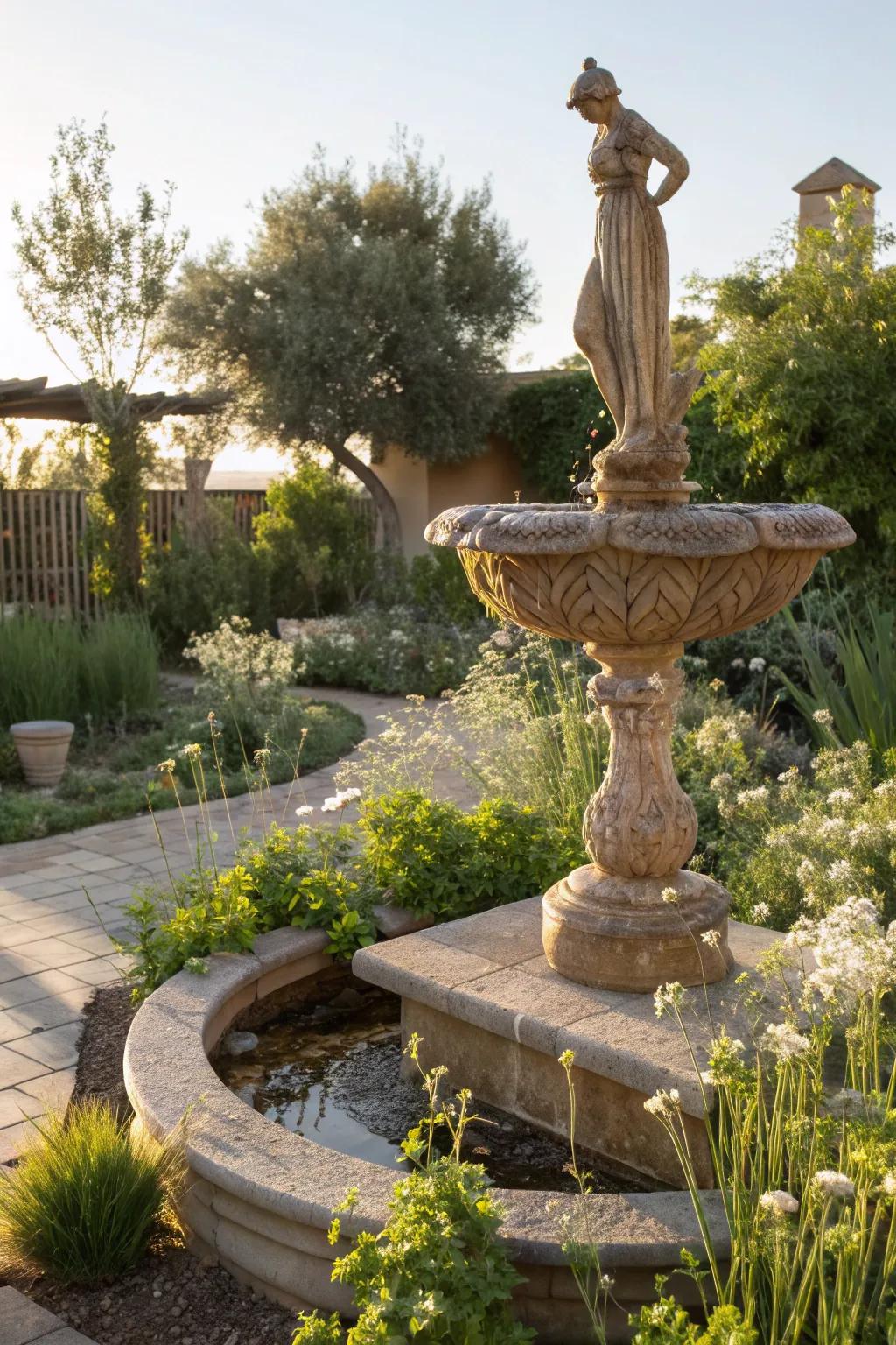 Discover the magic of community creativity in this enchanting sculpture garden, where nature and art unite.