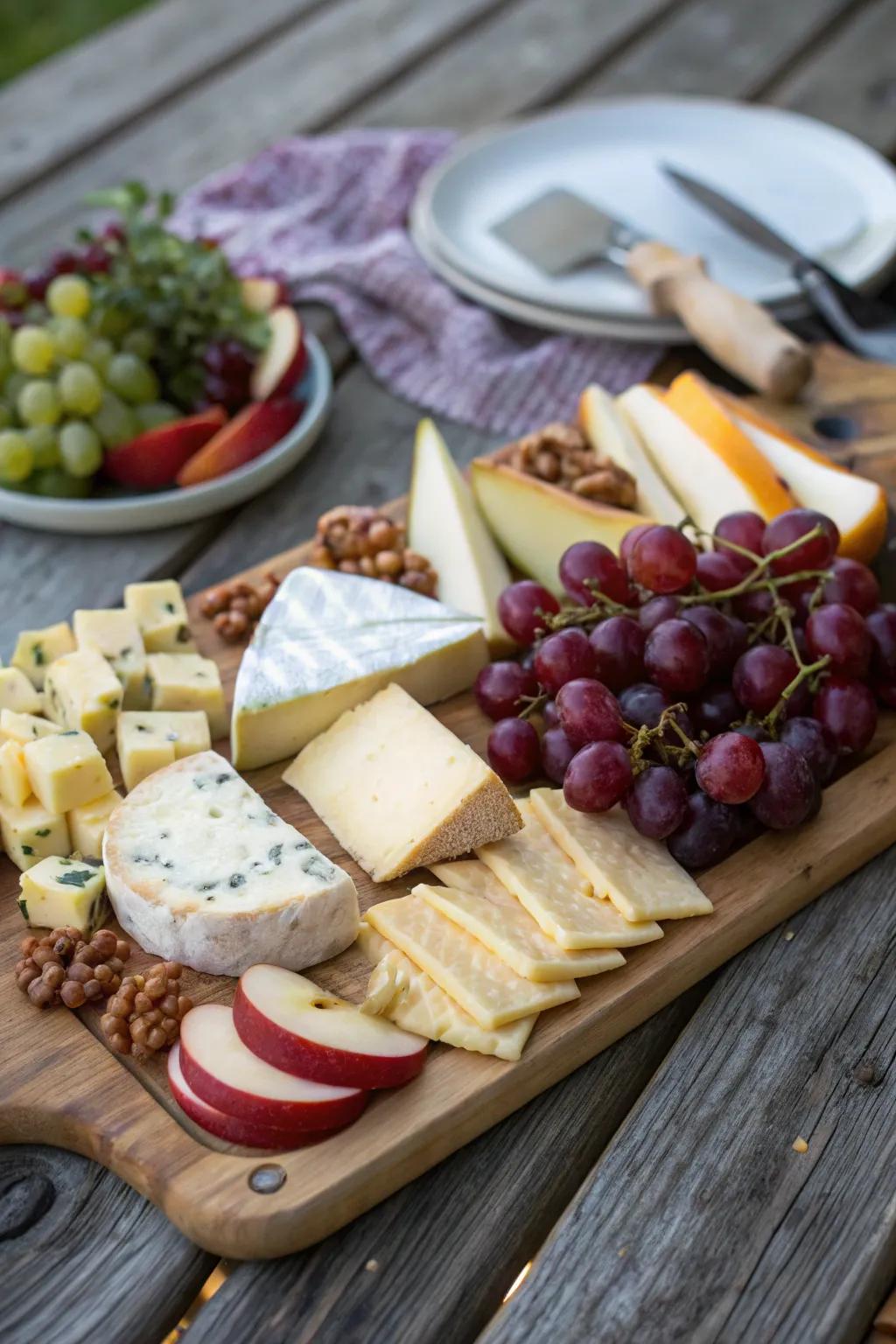 A beautifully crafted cheese board perfect for entertaining.