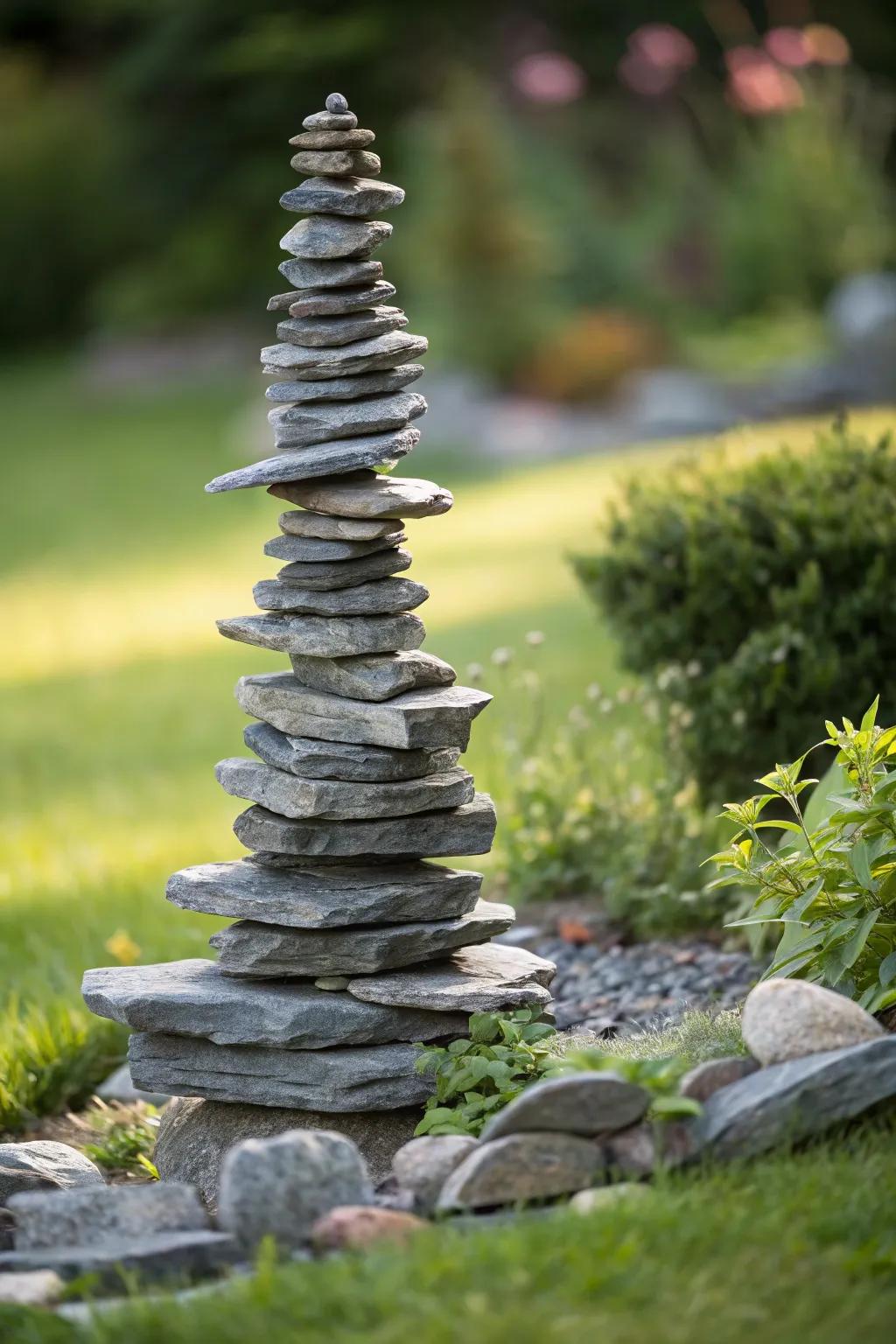 Elevate your garden with the timeless elegance of slate sculptures, where nature meets artistry.