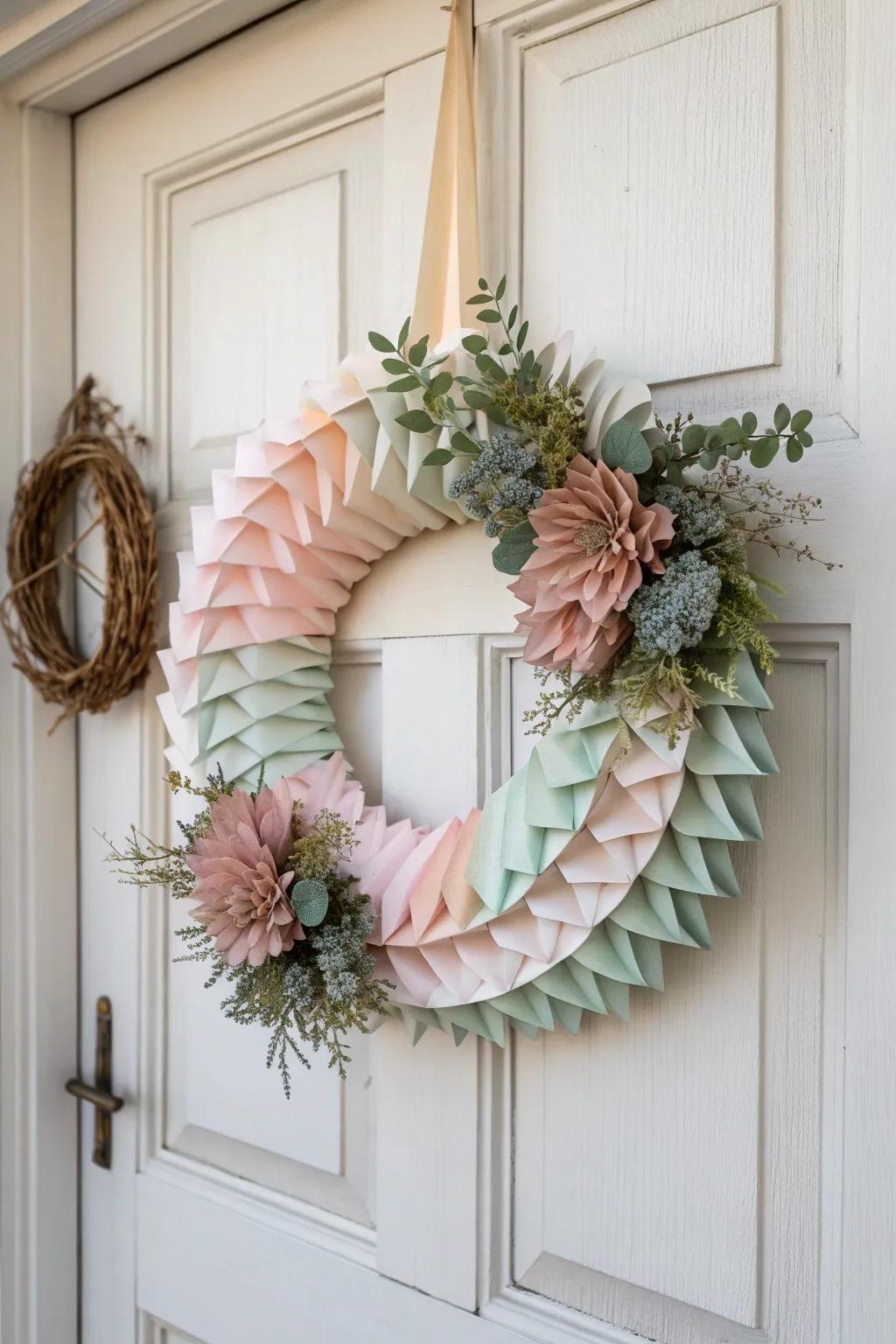 Embrace the seasons with this stunning DIY crate paper wreath, a perfect blend of simplicity and natural elegance.