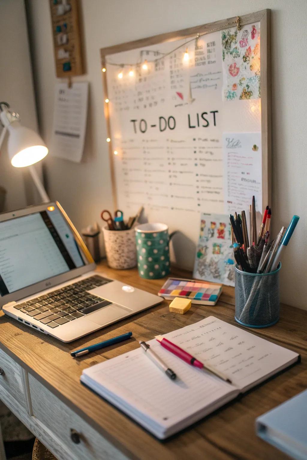 Boost productivity with a custom to-do list board.