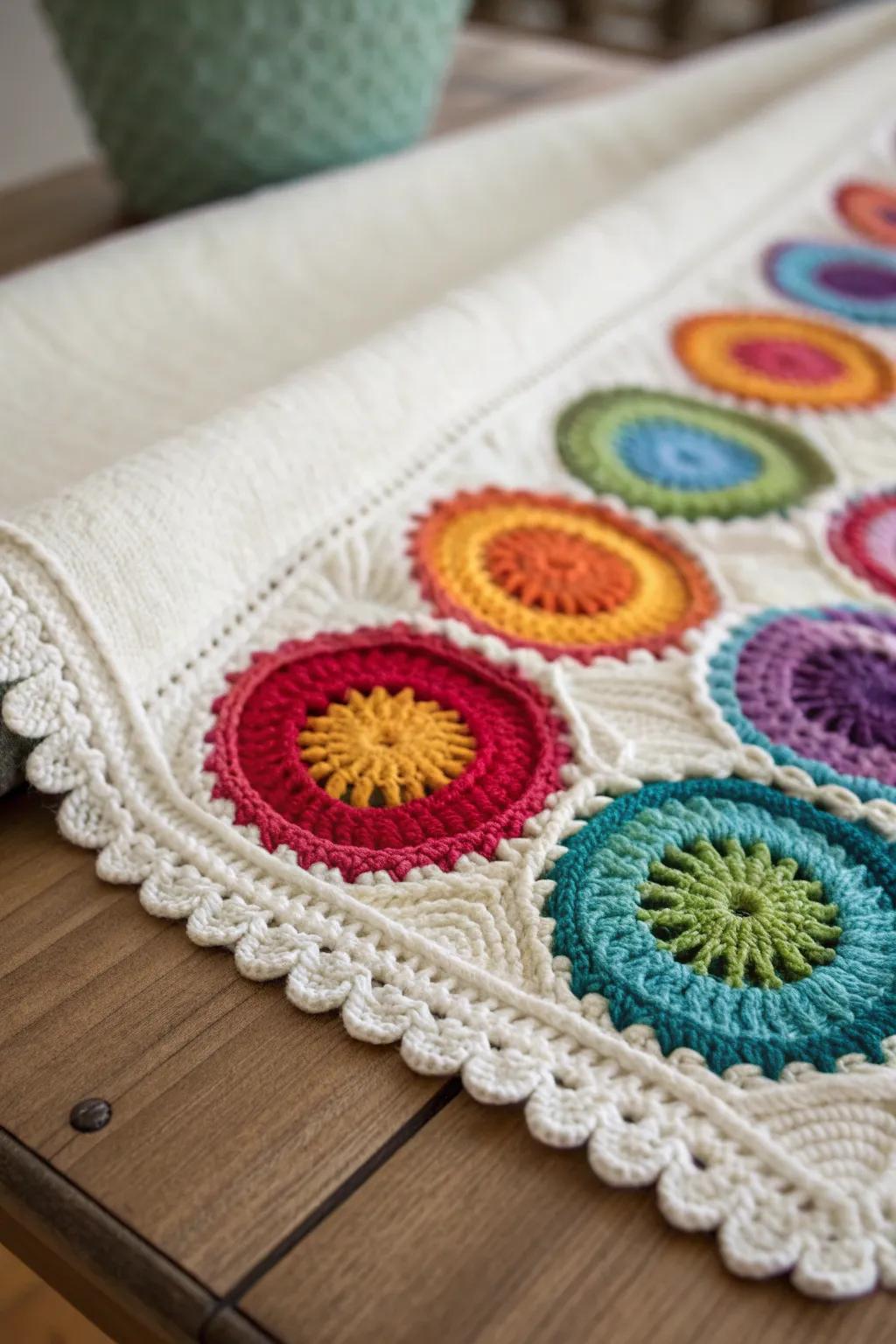 Brighten your blanket with a touch of rainbow magic! 🌈✨