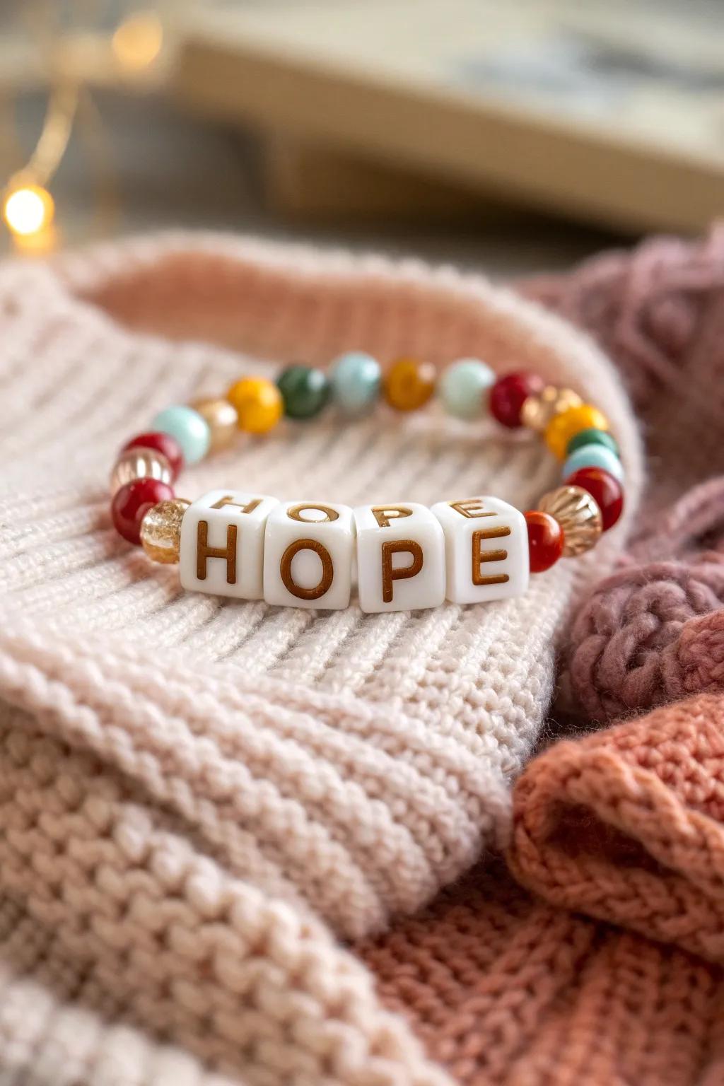 Personalized bracelets with letter beads make meaningful gifts.