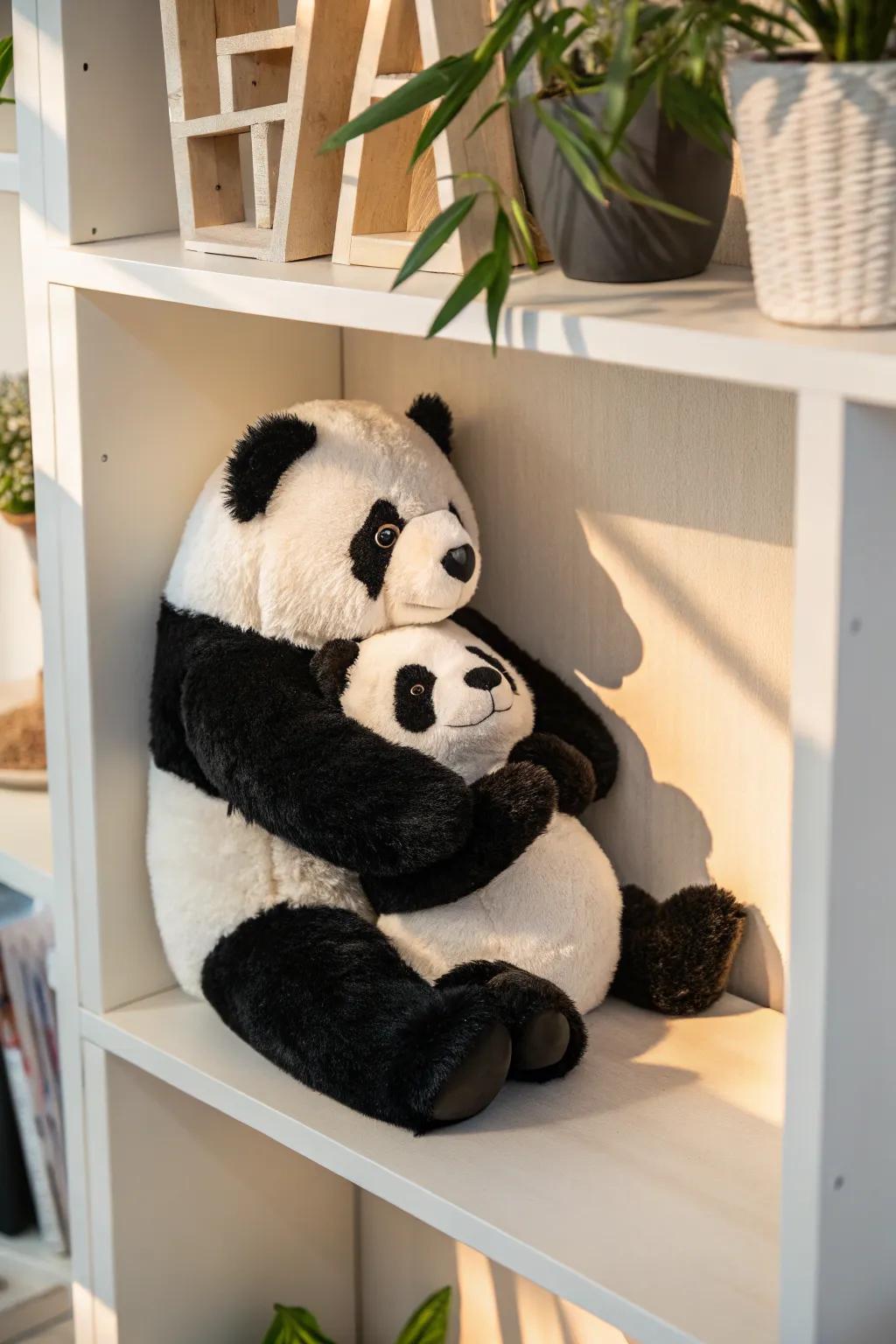 Keep it classy with these chic panda plush toys.