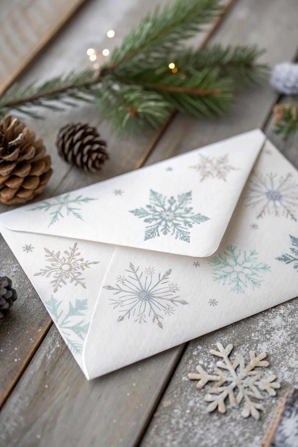 Embrace the beauty of winter with a handcrafted touch - perfect for your seasonal greetings.