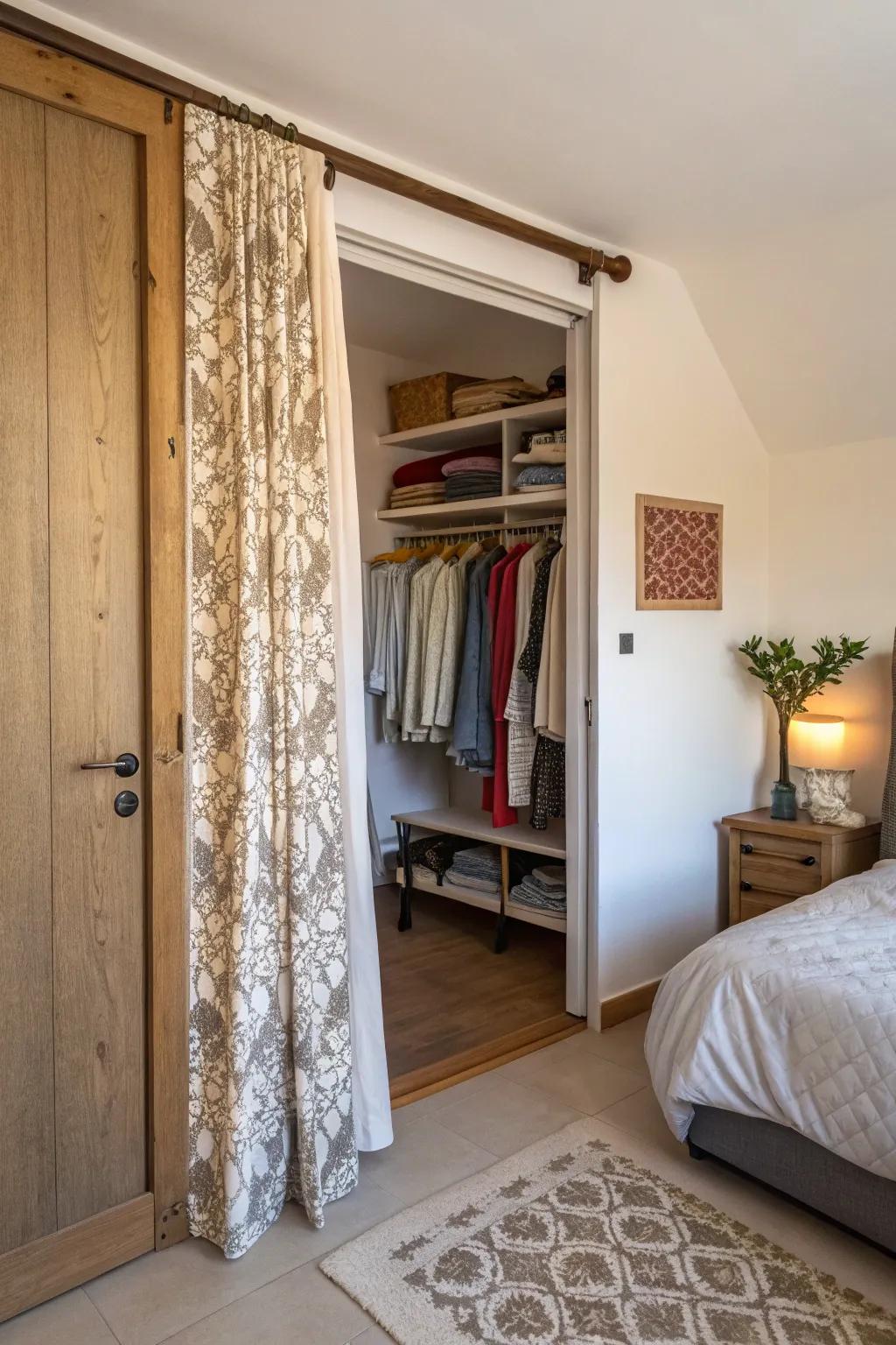 Open wardrobes combine functionality with aesthetic appeal.