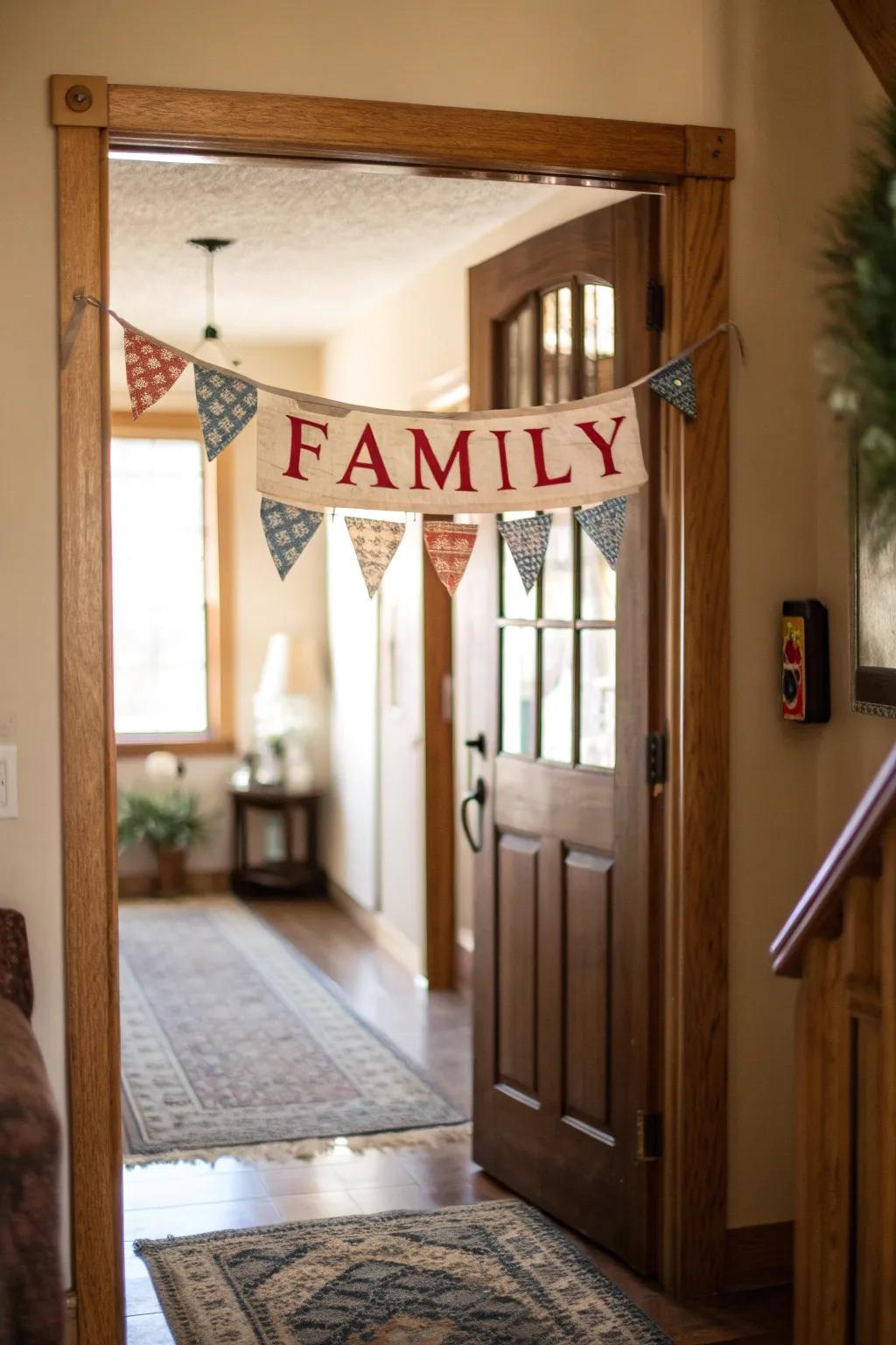 A welcoming banner that sets the tone for the reunion.