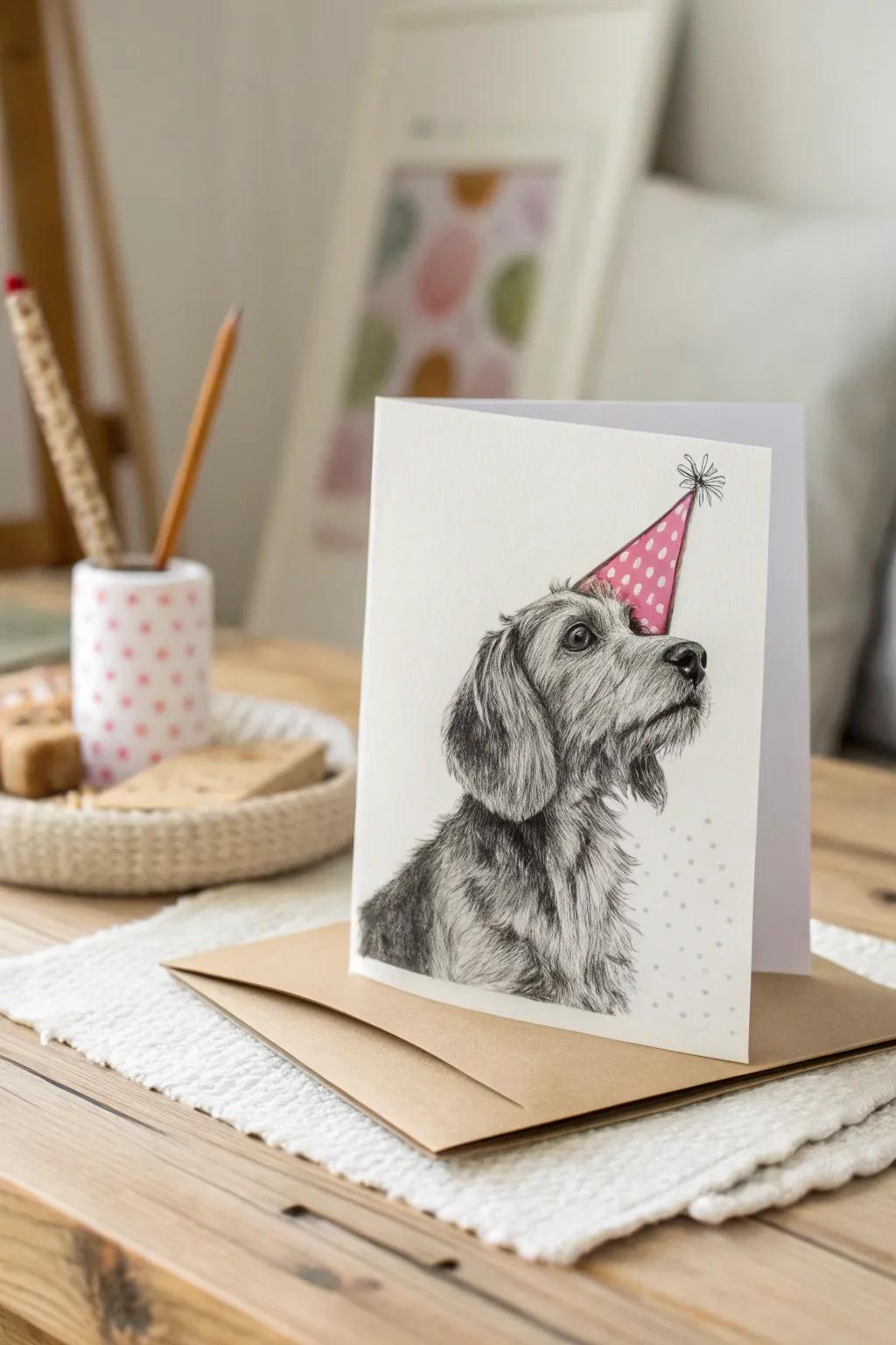 Celebrate in style with a touch of craftsmanship: the perfect dog birthday card inspiration!