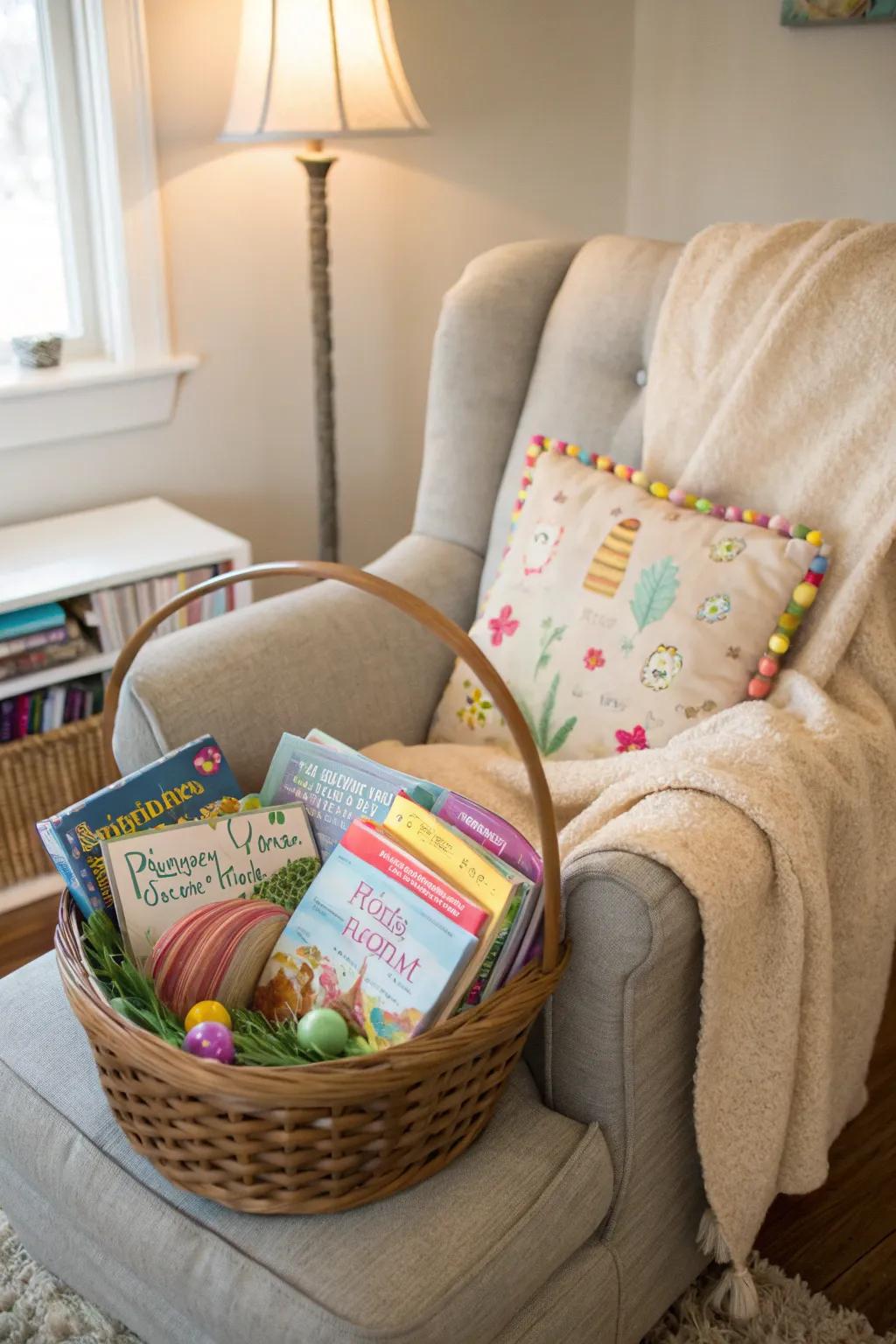 Encourage a love for reading with storytime treasures in their Easter basket.