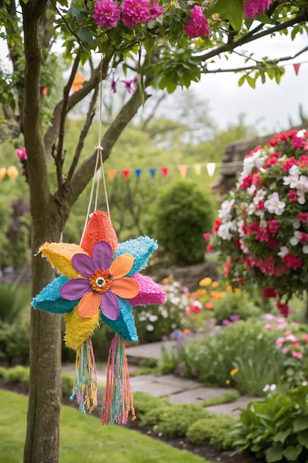 A beautiful flower pinata that captures the essence of spring.