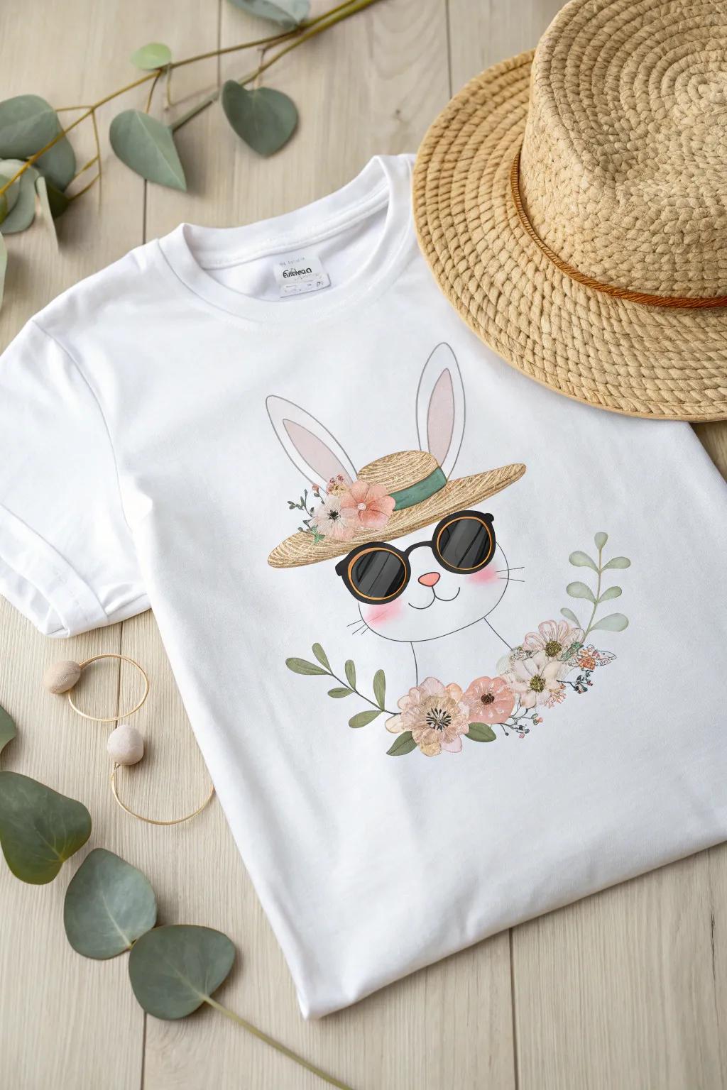 Add a playful twist to your Easter style with this chic bunny design!