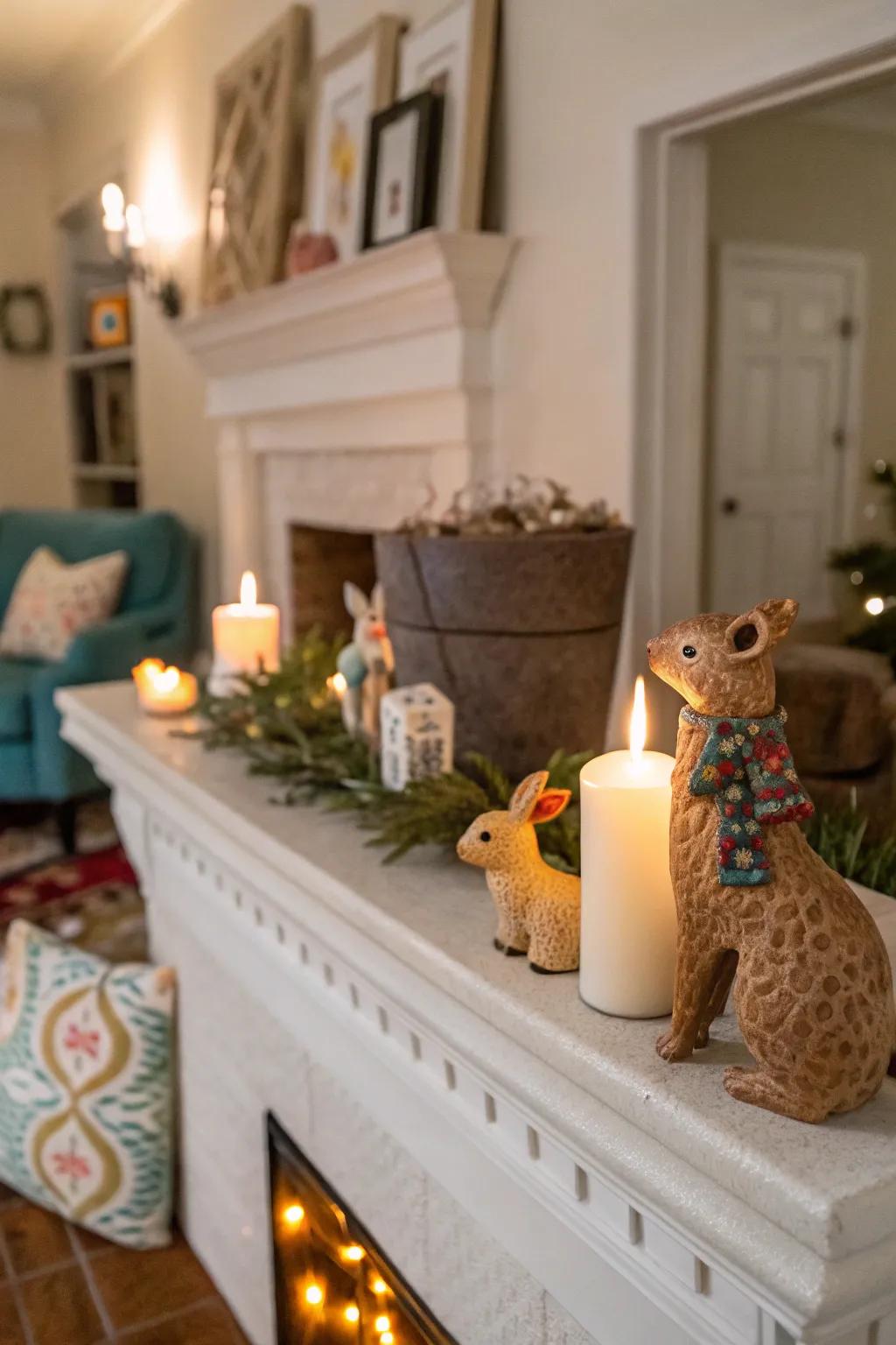 Adorable clay animal figurines that bring charm to any room.