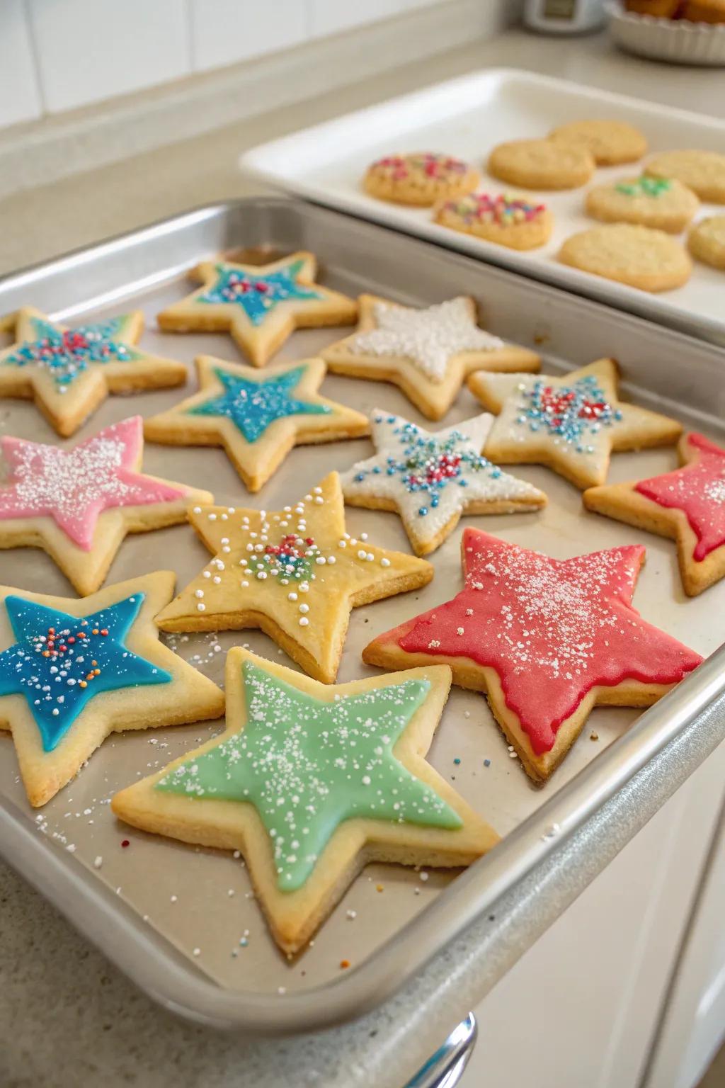 Star-shaped cookies add a touch of sweetness to your Epiphany spread.