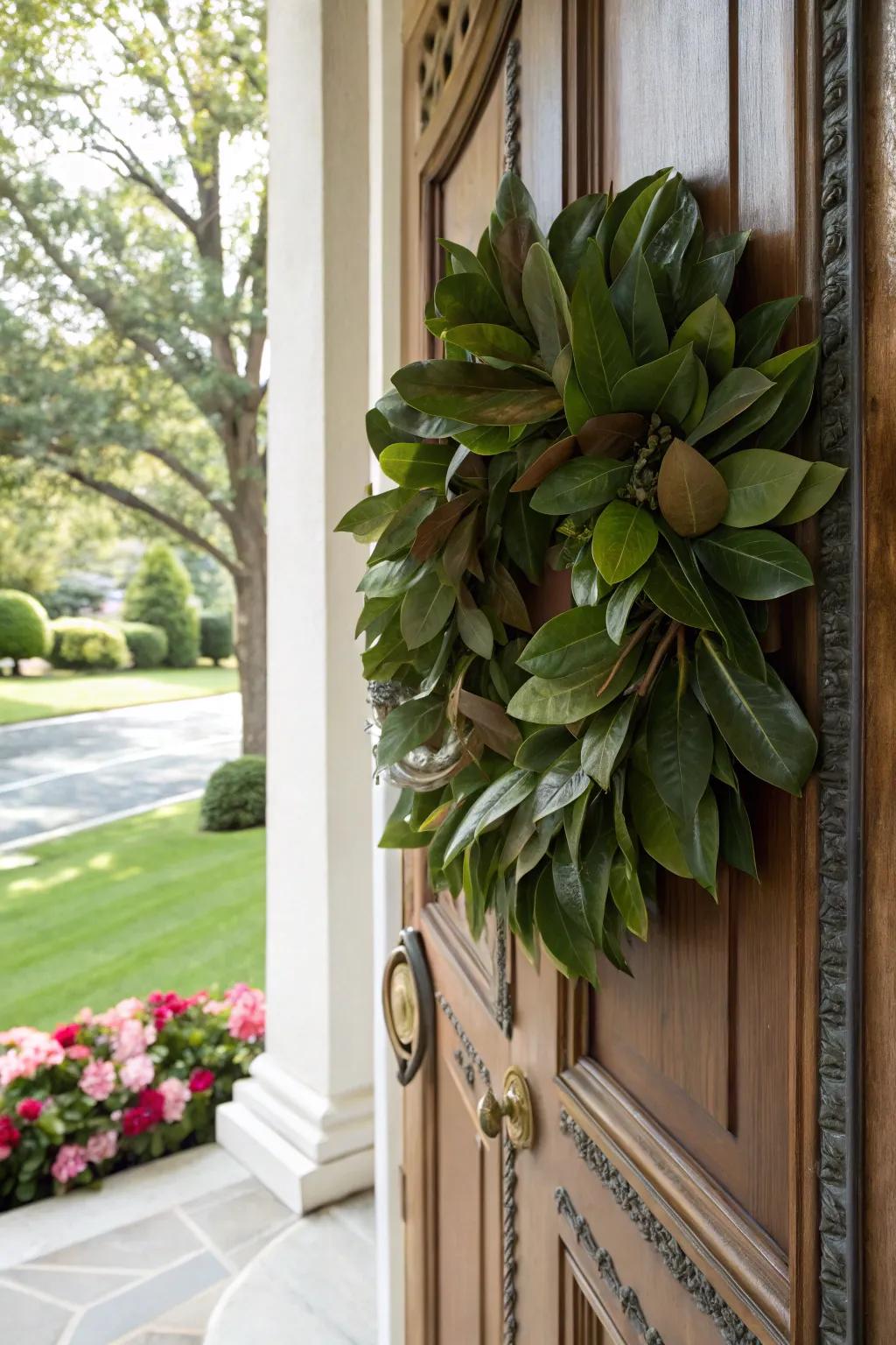 Magnolia leaves provide classic elegance for any occasion.