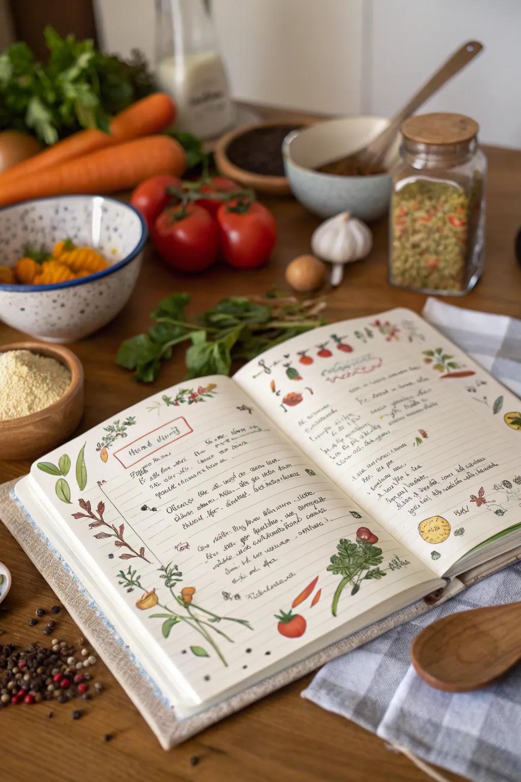 A family recipe book filled with culinary traditions and memories.