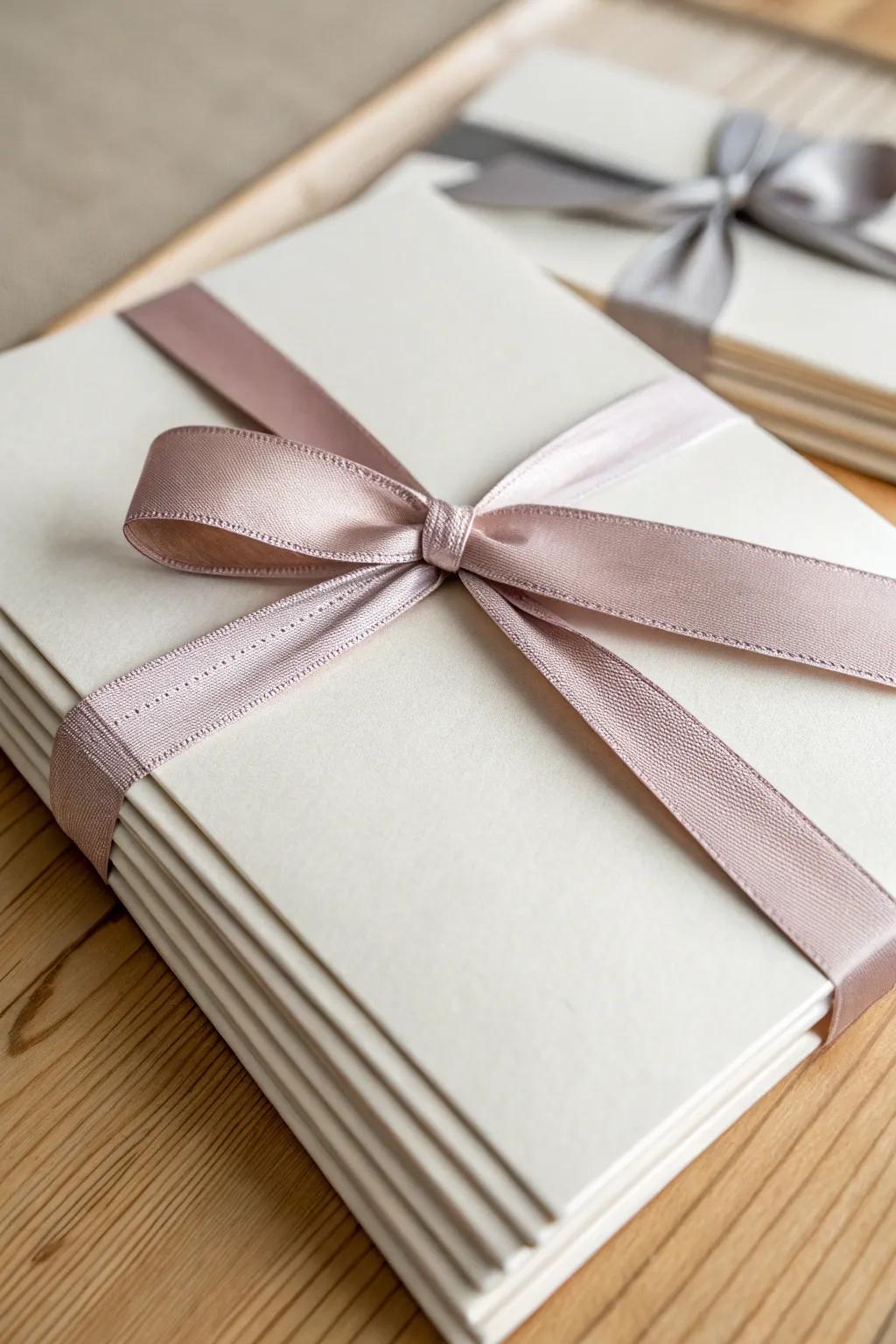 Elevate your organization with a touch of elegance. Ribbon accents bring minimalist charm to your files.