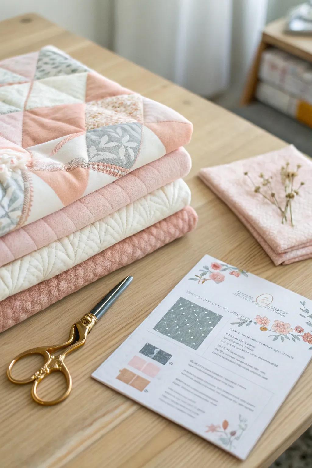 Create cozy elegance effortlessly with this no-sew fleece quilt kit.