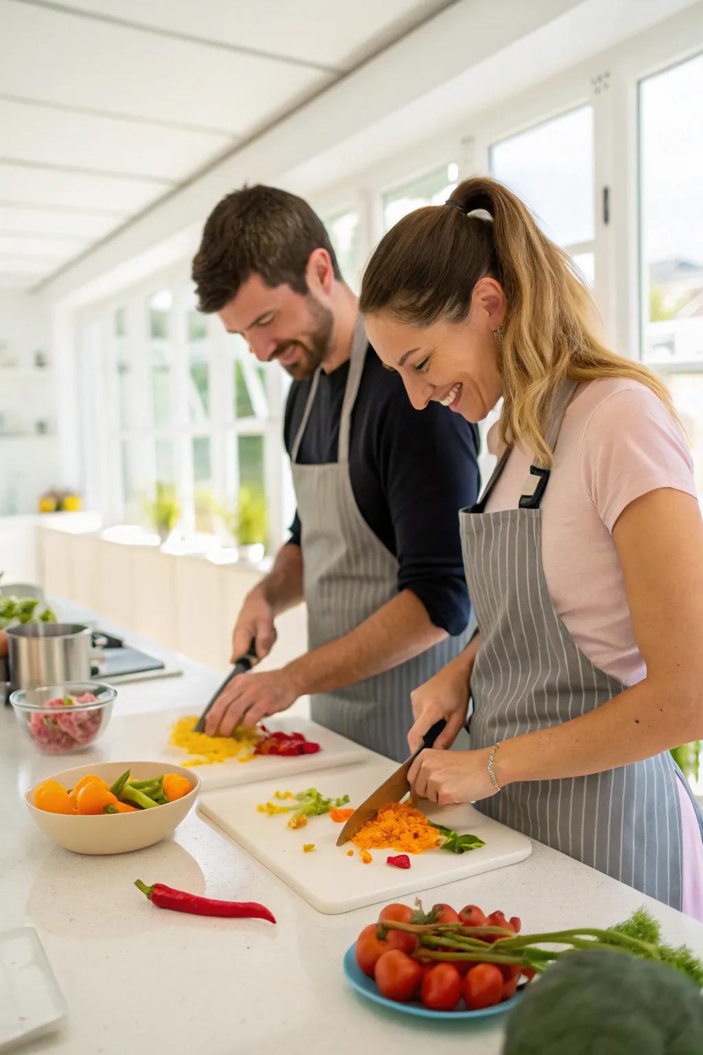 Learn and bond through a couple's cooking class.