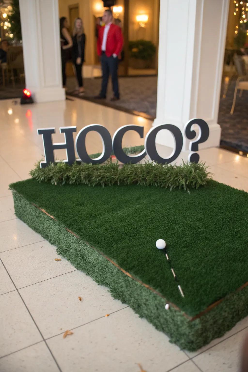 Swing into style with this golf-inspired HOCO proposal!