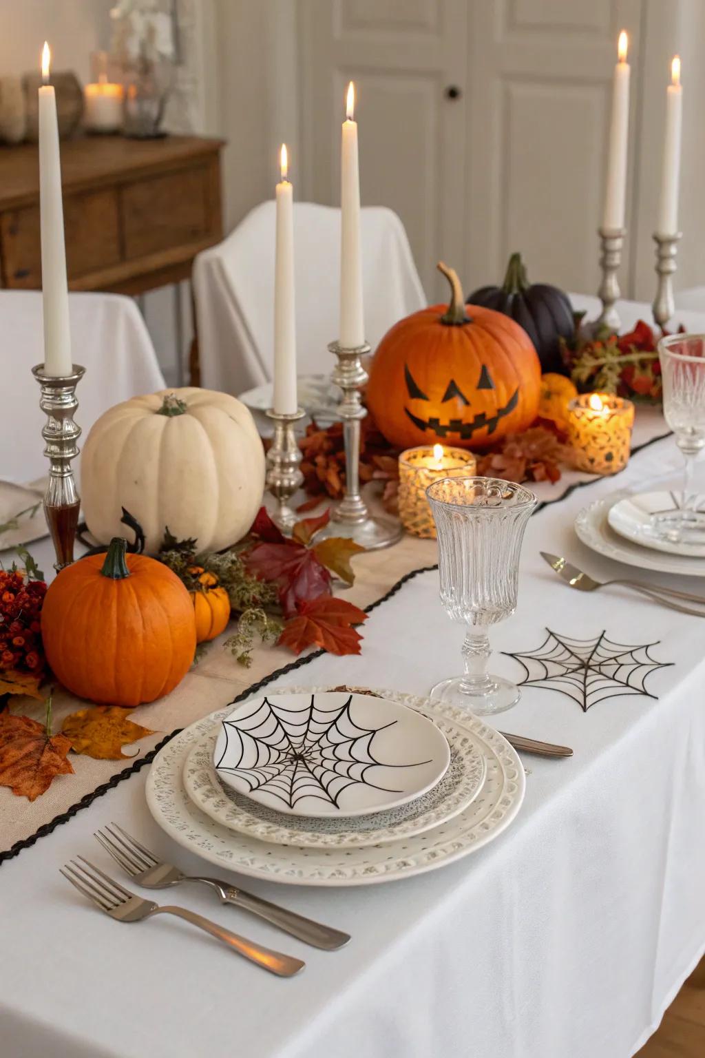 Host a mystery dinner party with a spooky storyline.