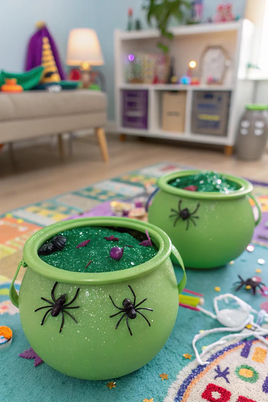 Brew up some magic with playdough cauldrons perfect for little witches and wizards.