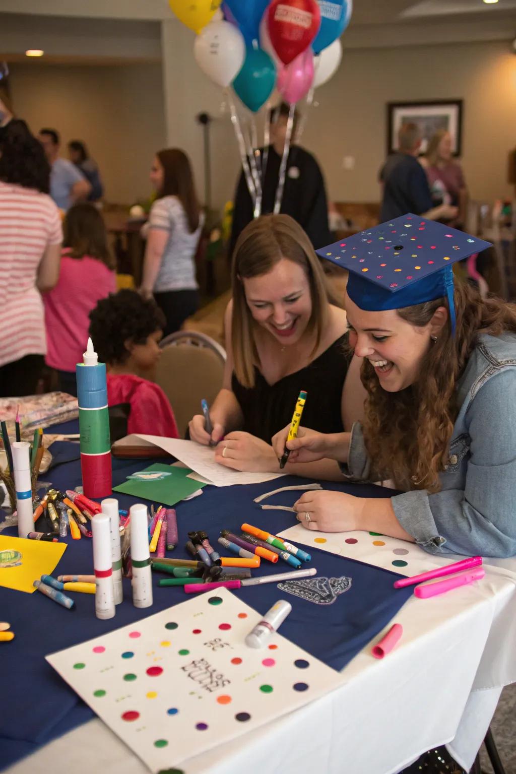 Let creativity flow with a cap decorating station.