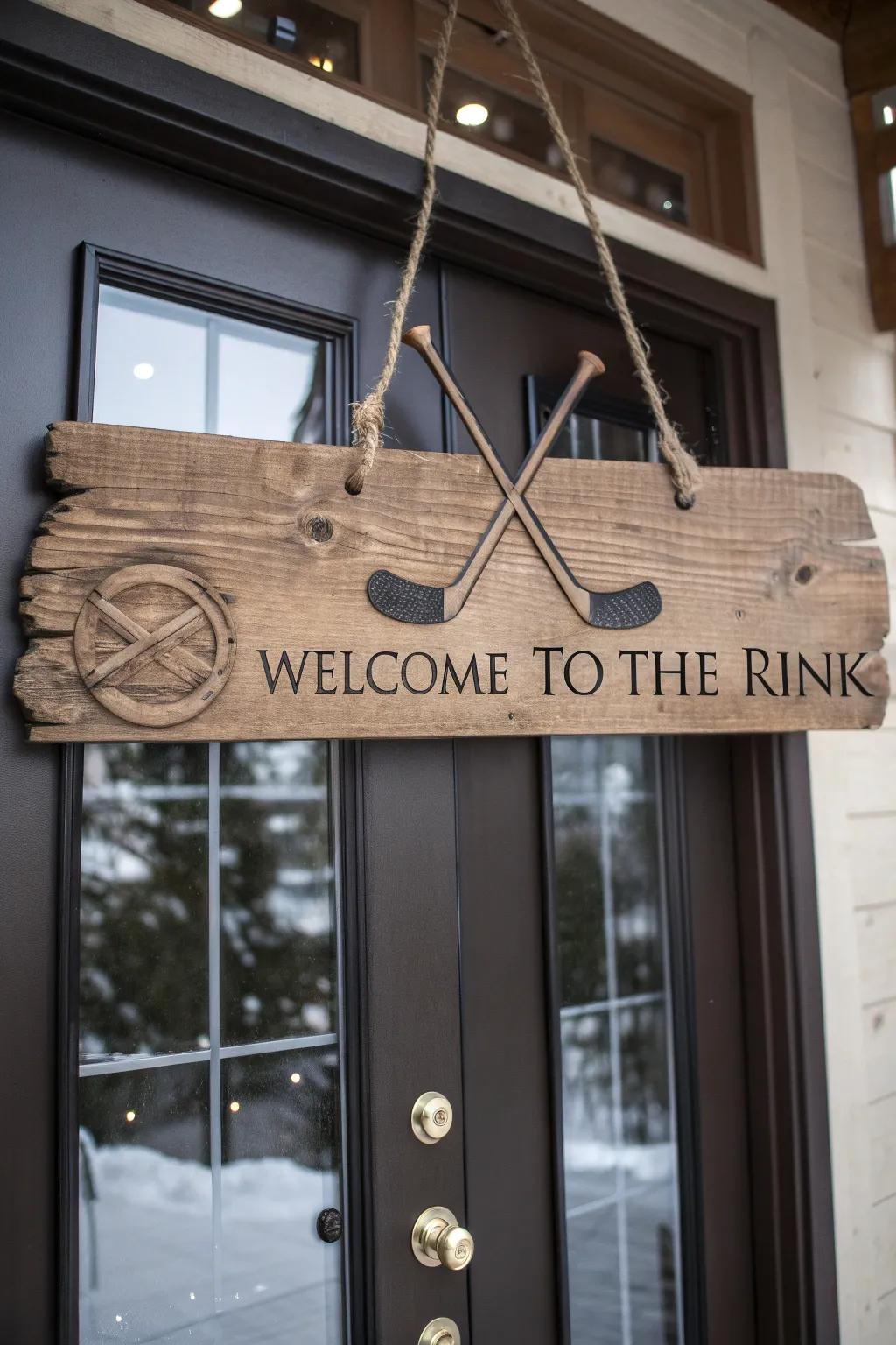 Welcome to the Rink: A personalized touch for every hockey enthusiast's home.