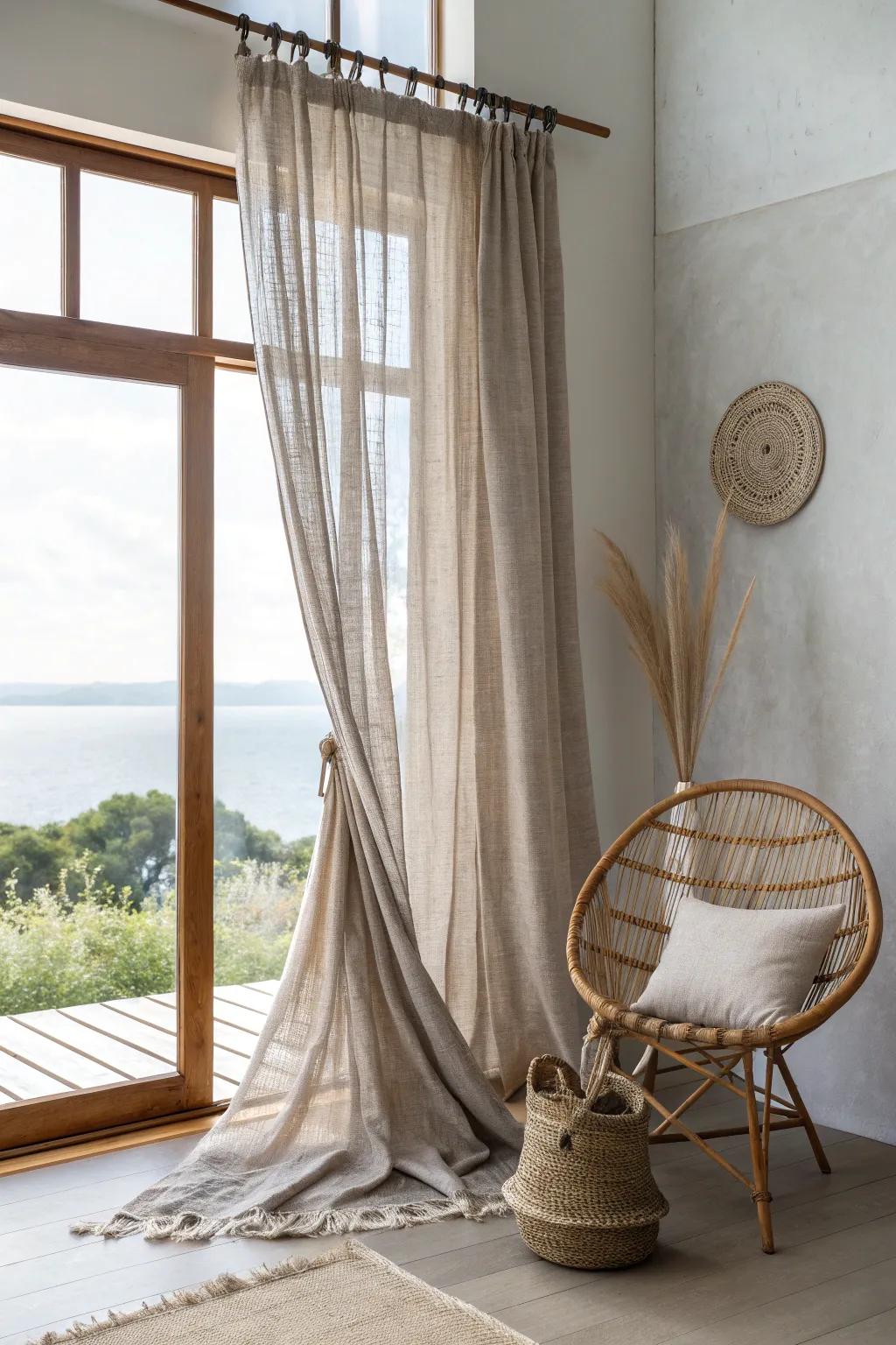 Elevate your space with the elegance of handcrafted custom curtains, where simplicity meets style.