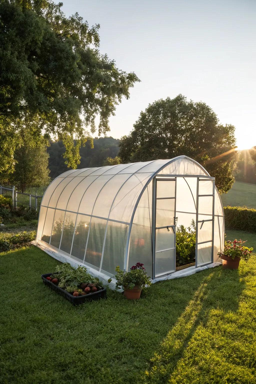 Transform any space into a thriving garden with a portable hoop house – your mobile oasis awaits!