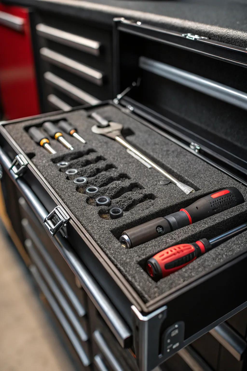 Master the art of organization with custom foam inserts for your toolbox.