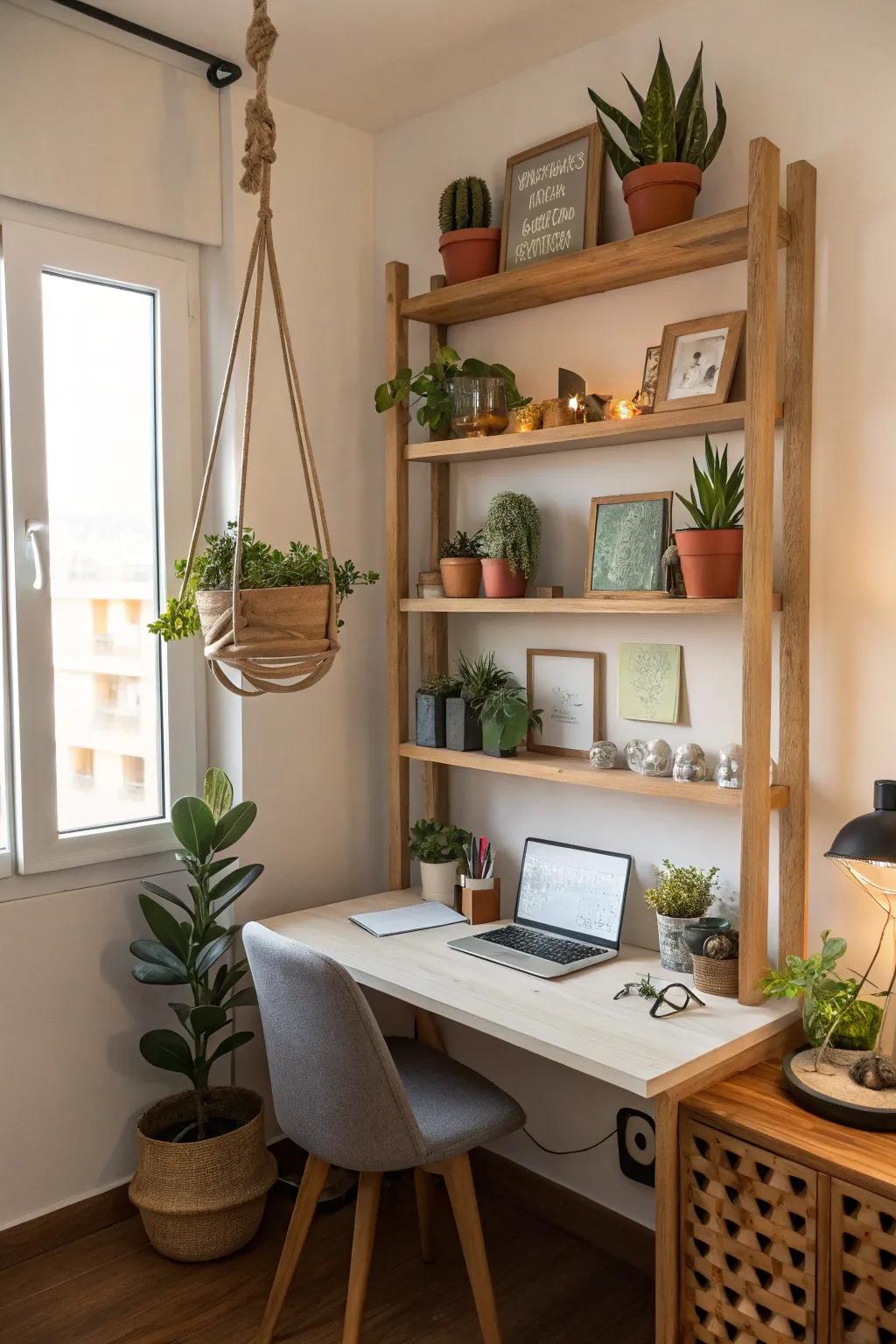 Craft a beautiful hanging shelf with recycled wood.