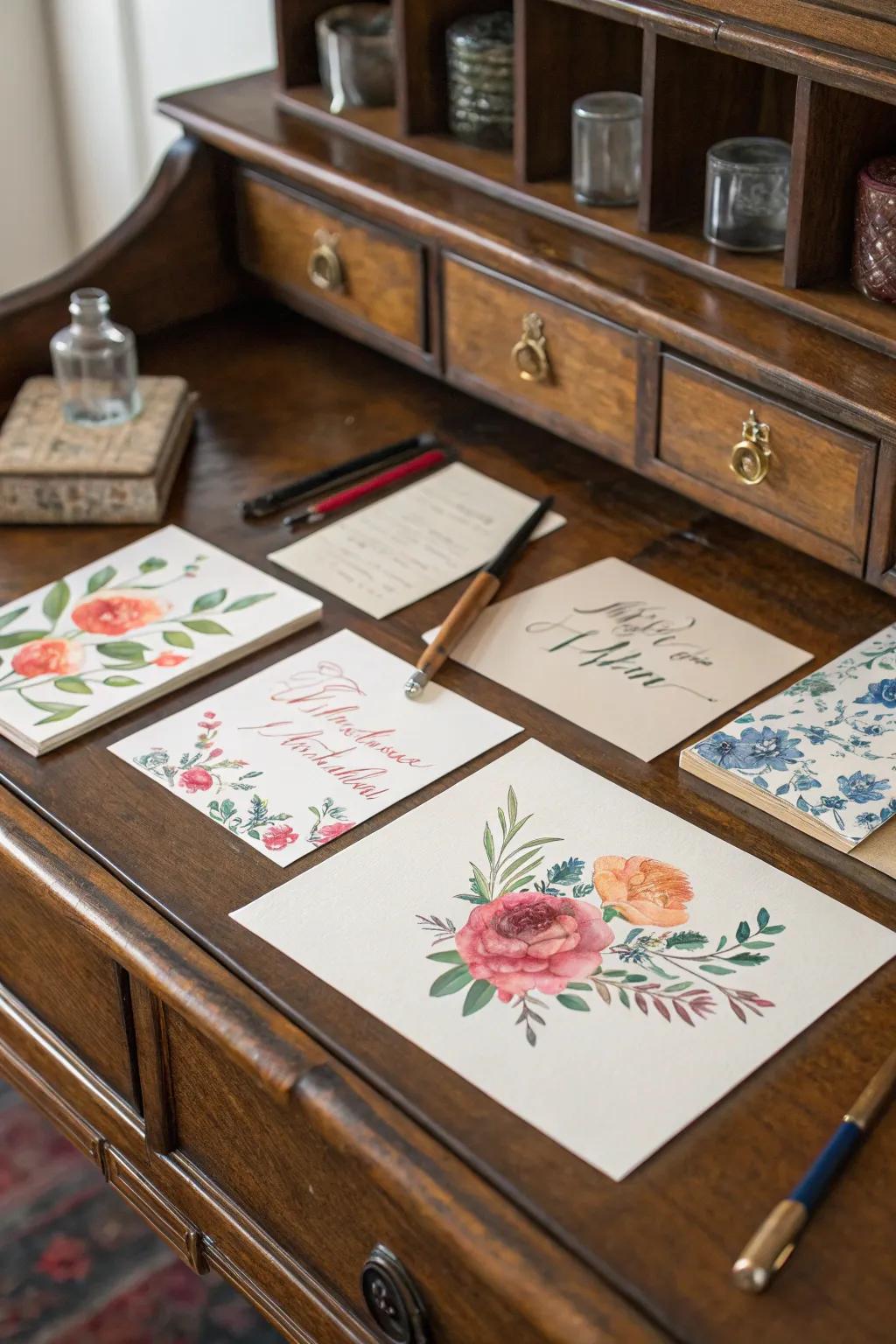 Personalized stationery adds a touch of elegance to written correspondence.