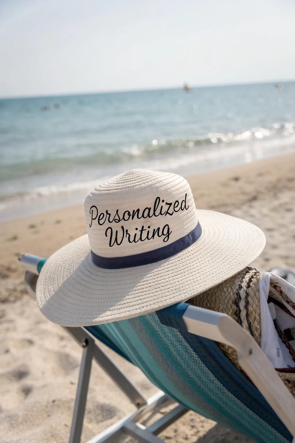 A personalized sun hat is perfect for a sunny celebration.