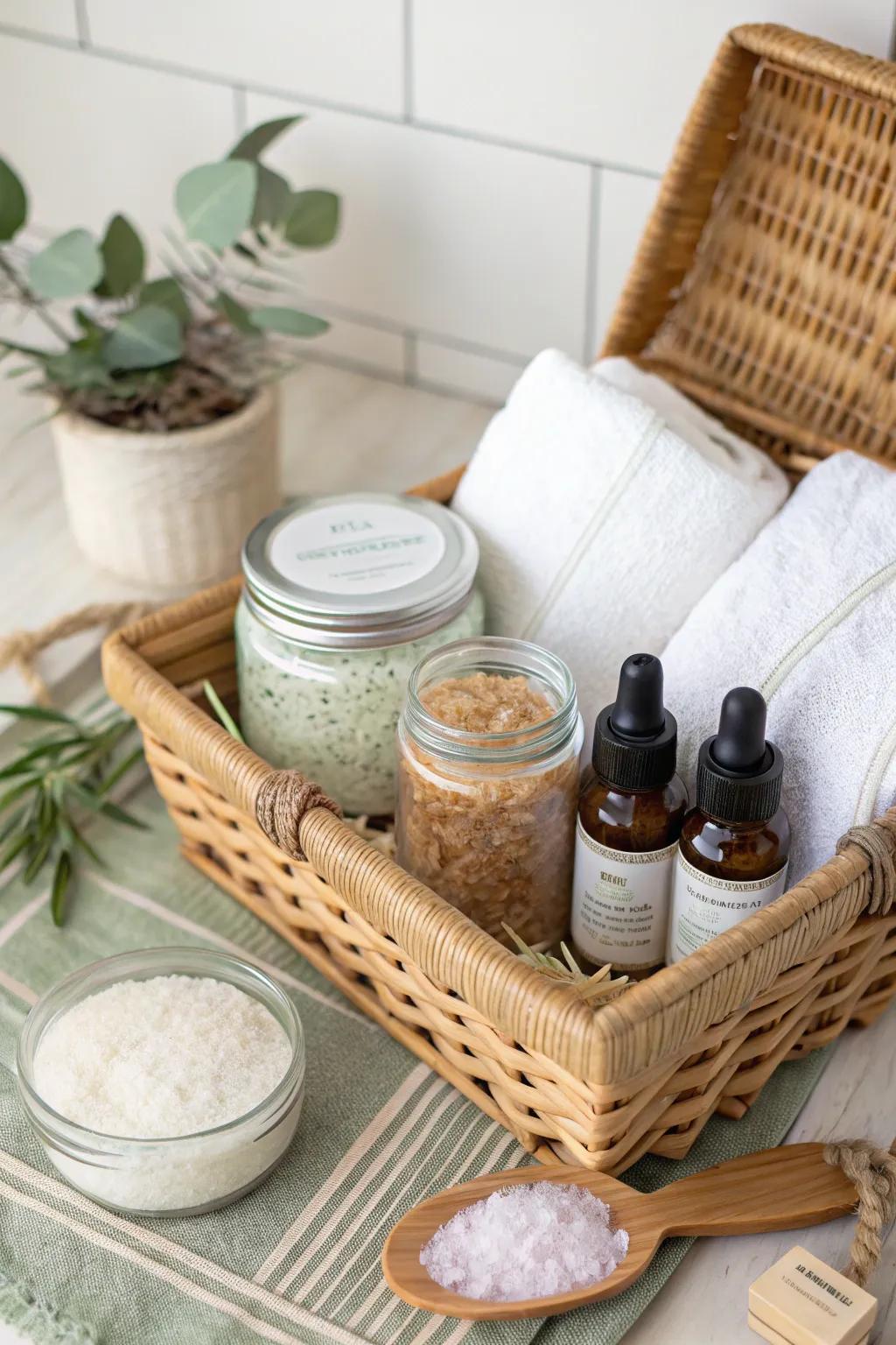 Relax and unwind with a homemade spa kit.