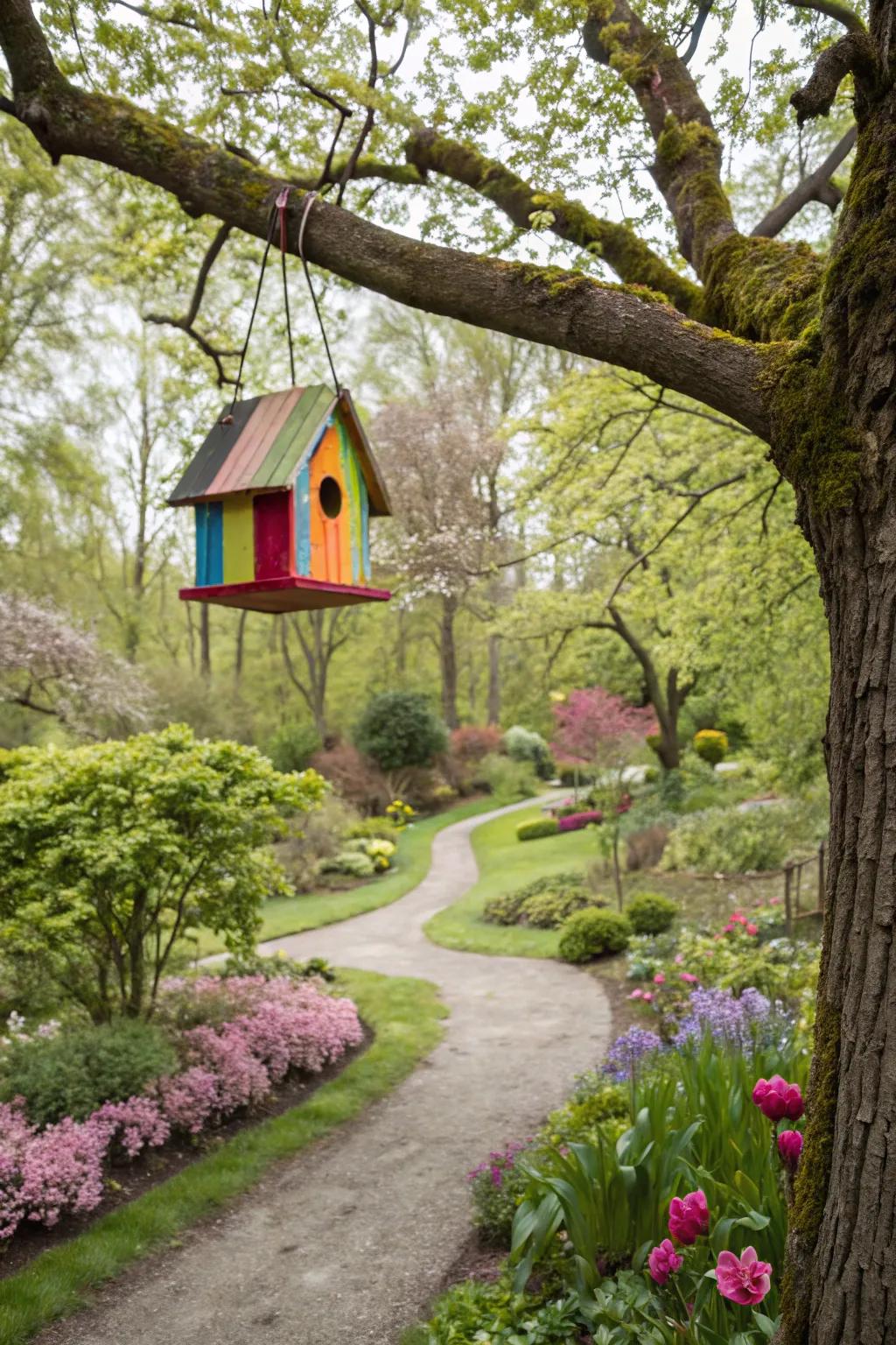 Create a welcoming home for your feathered friends with a crafty birdhouse.