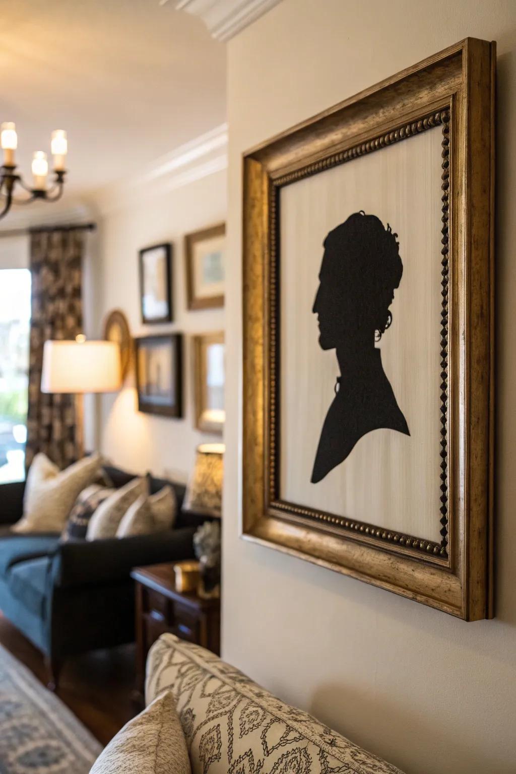 Classic and personal: custom silhouette portraits.