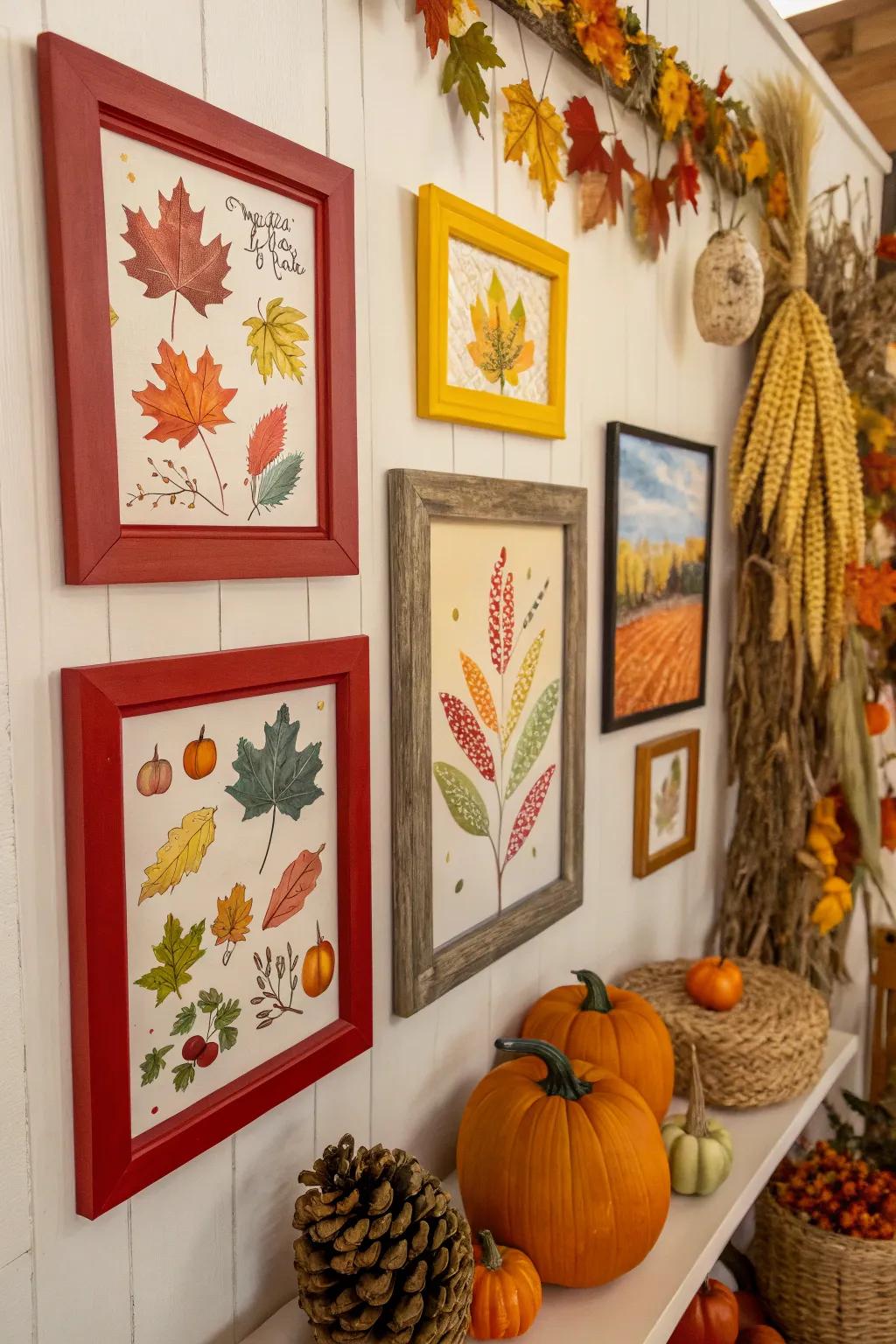 Fall-themed artwork can transform your space into a seasonal haven.