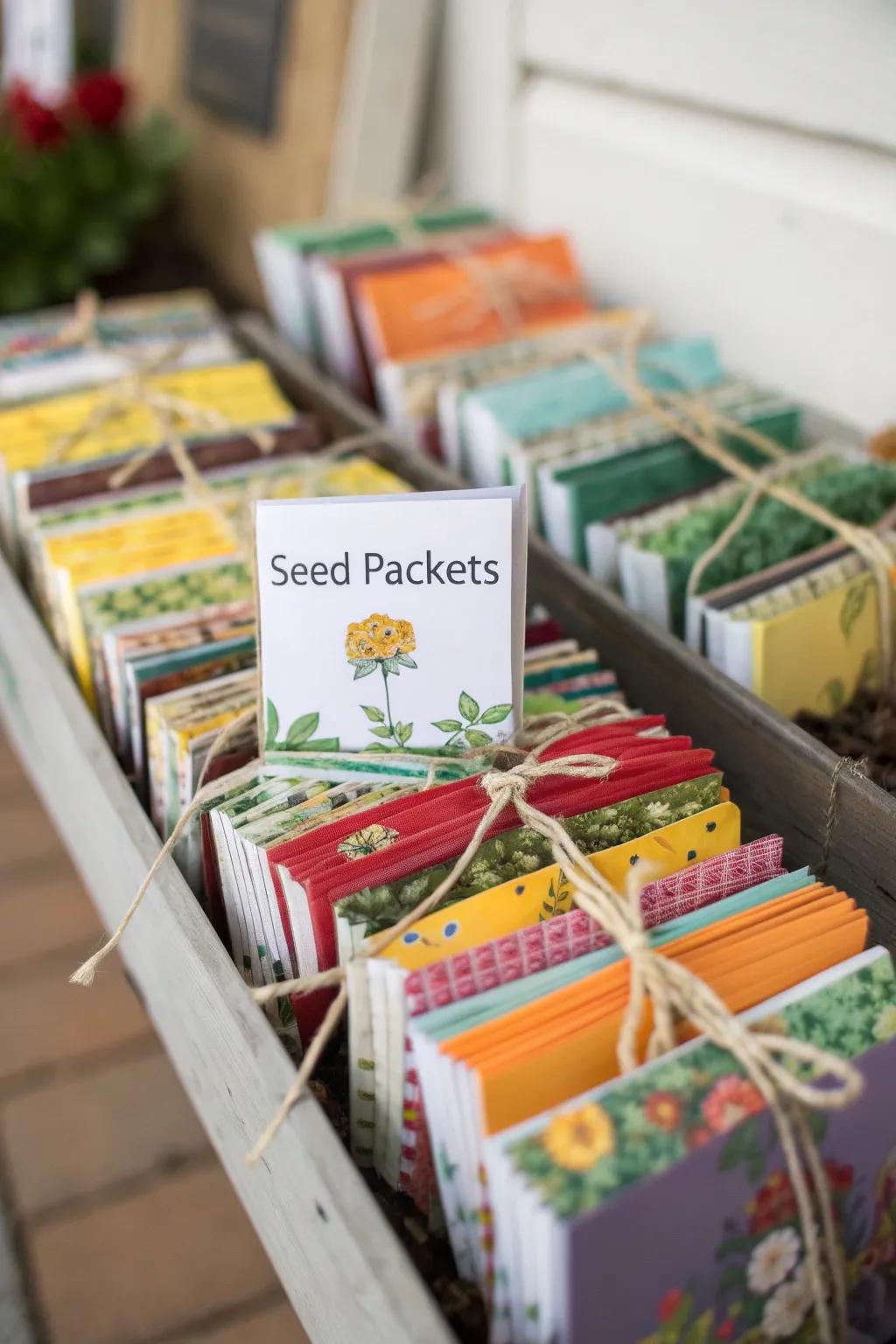 Seed packets that encourage kids to explore the joys of gardening.