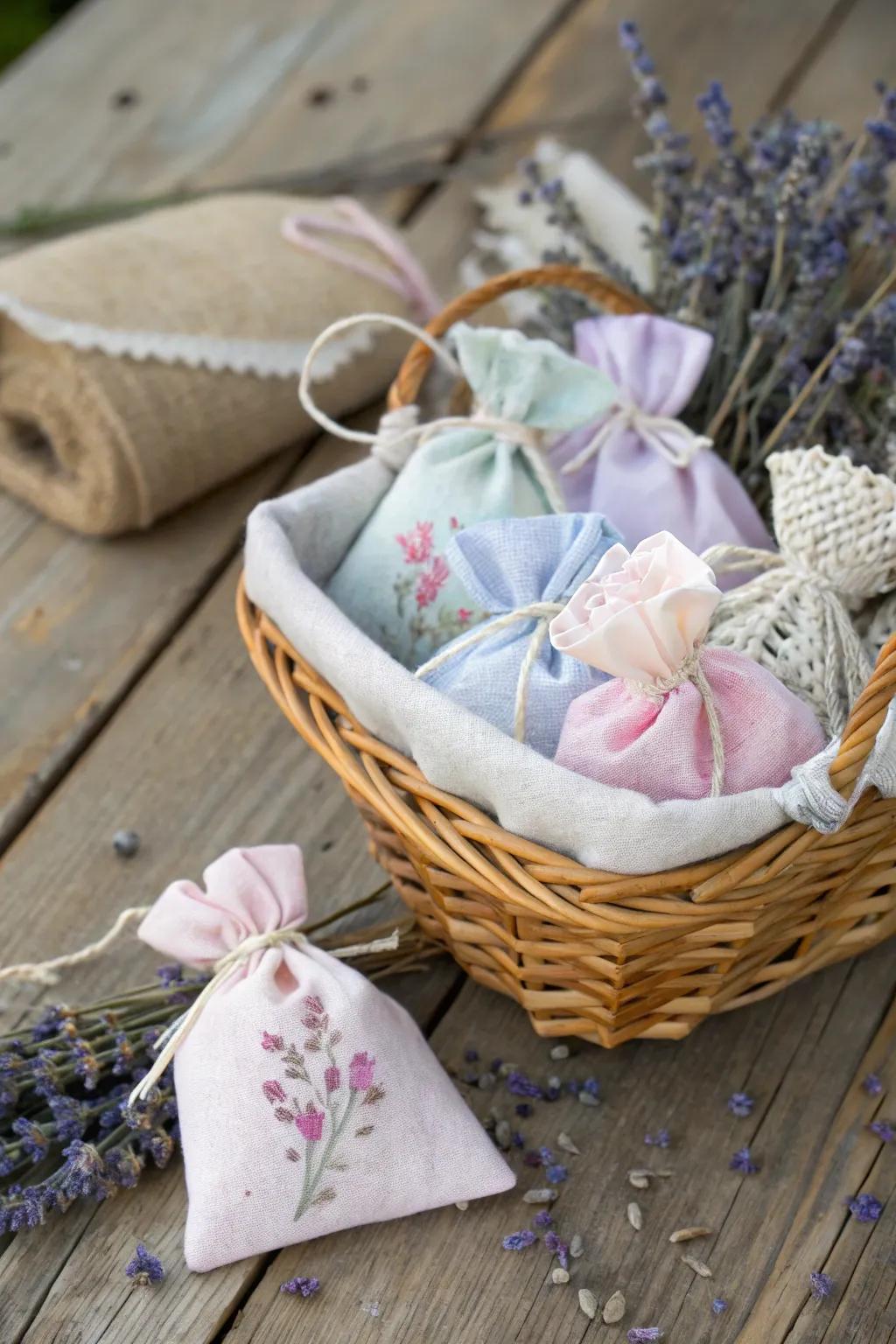 Handmade scented sachets for a touch of fragrance.