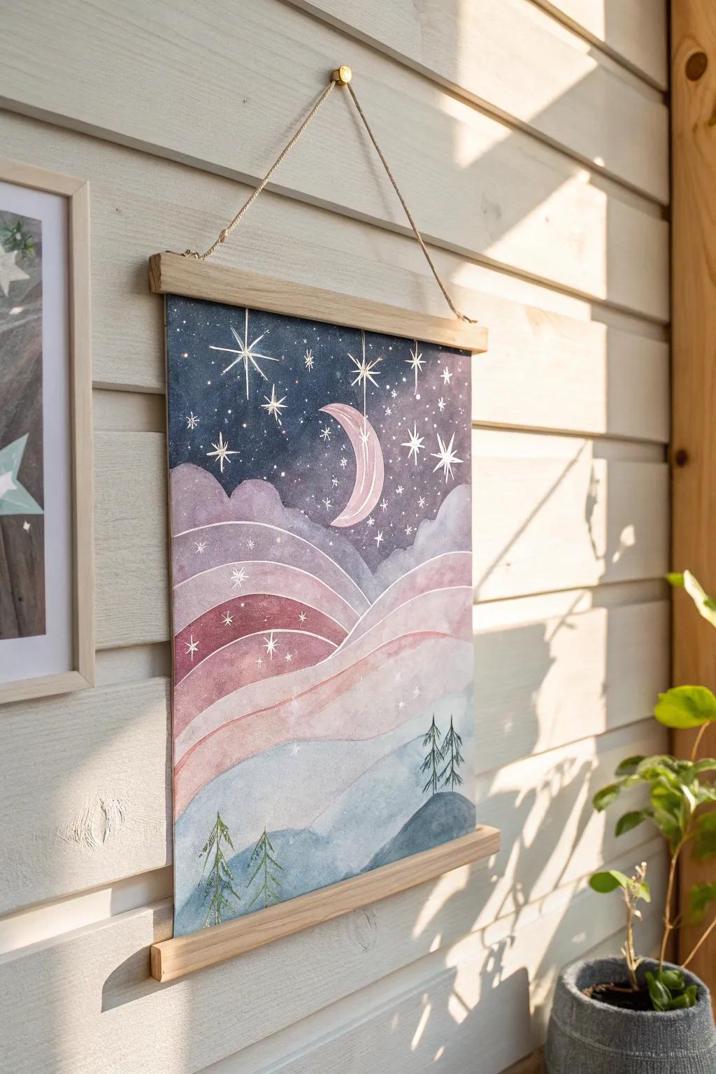 Transform your space with the ethereal beauty of customized canvas art, where simplicity meets the cosmos.