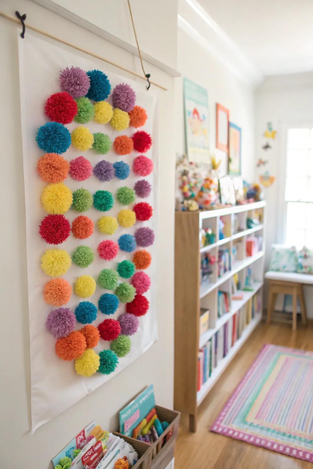 Pom-pom art to brighten any day.